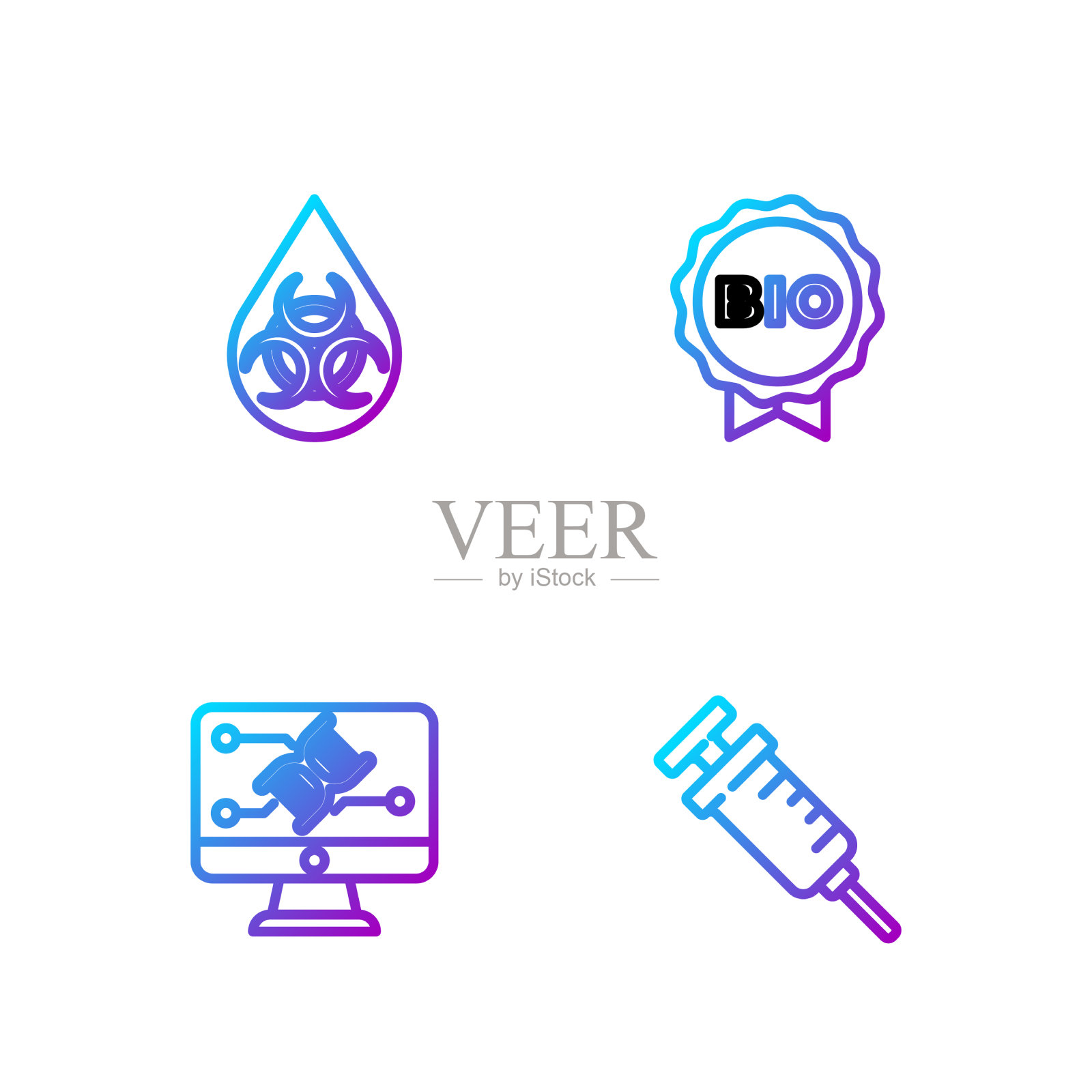 设定线注射器基因工程修改图标素材