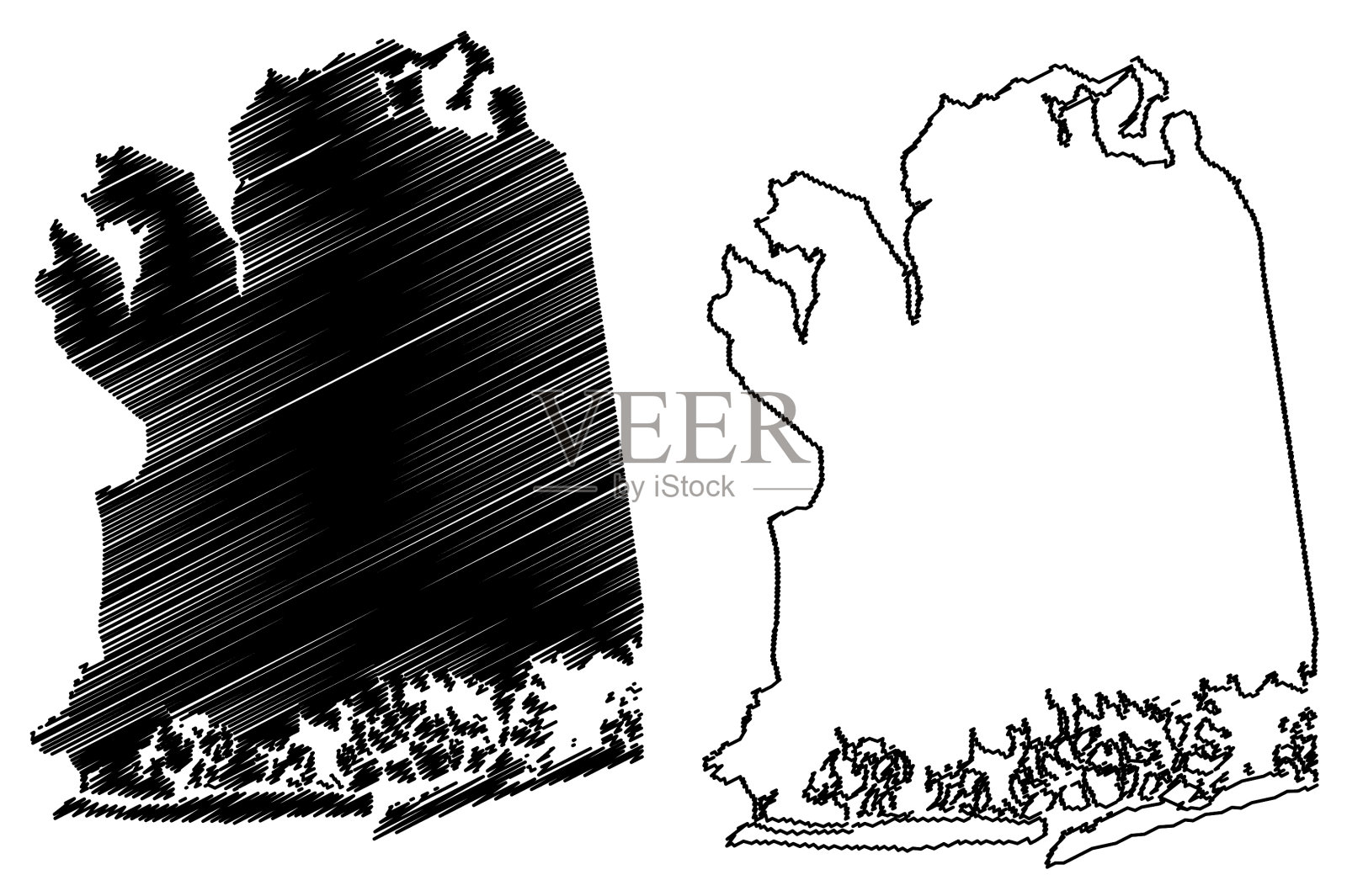 纽约州拿骚县，美国联合县插画图片素材