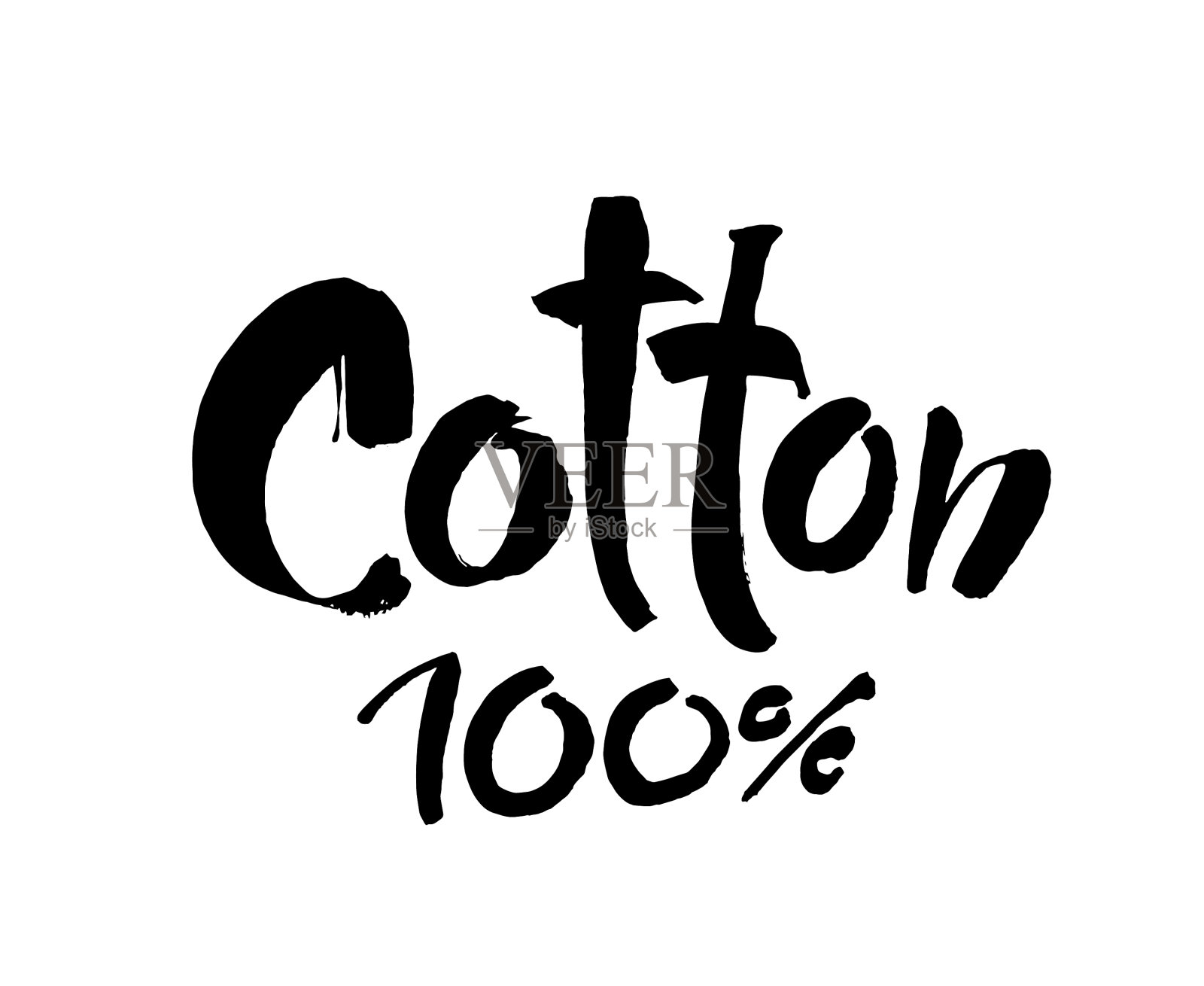 天然有机棉标签不干胶标志设计元素图片