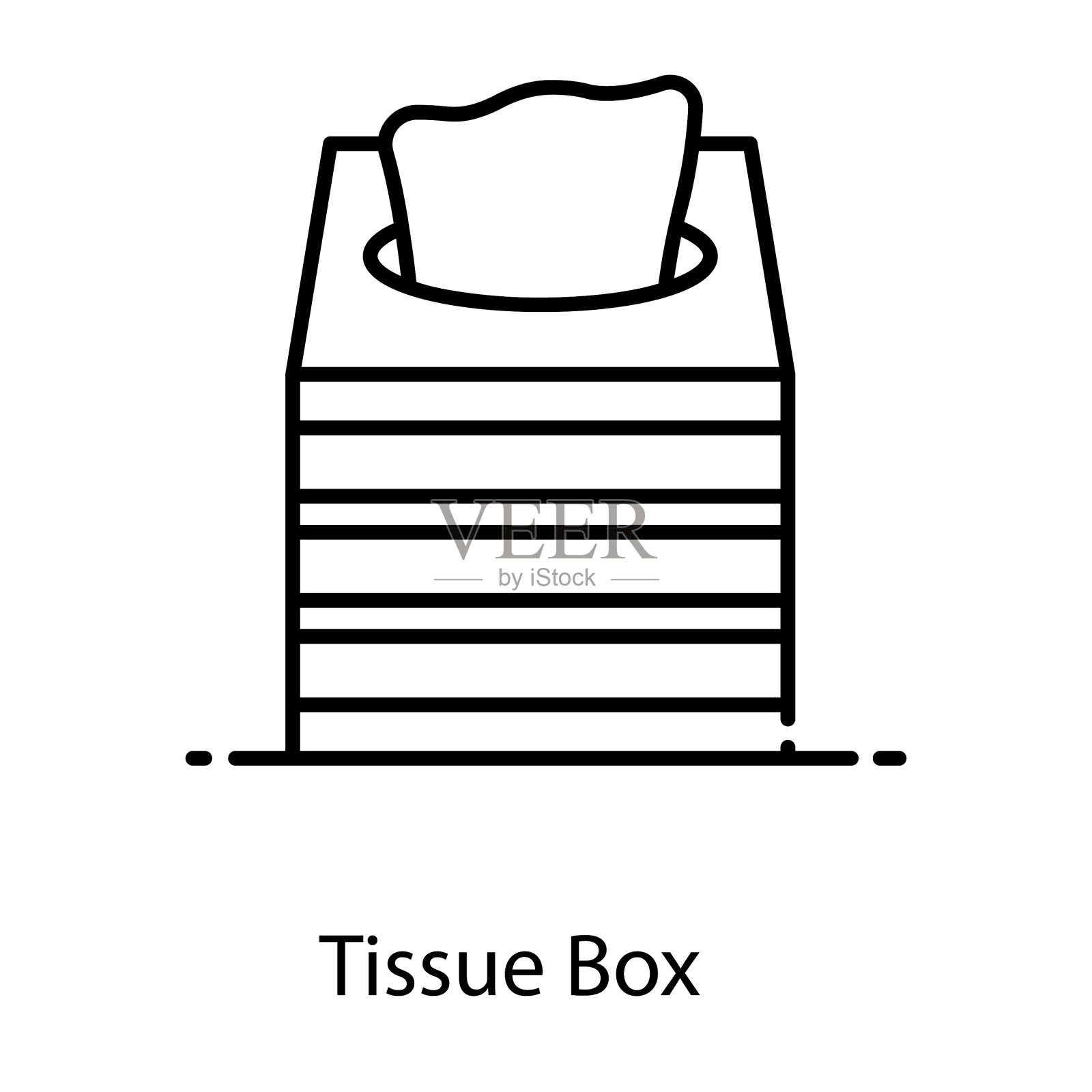 纸巾盒插画图片素材
