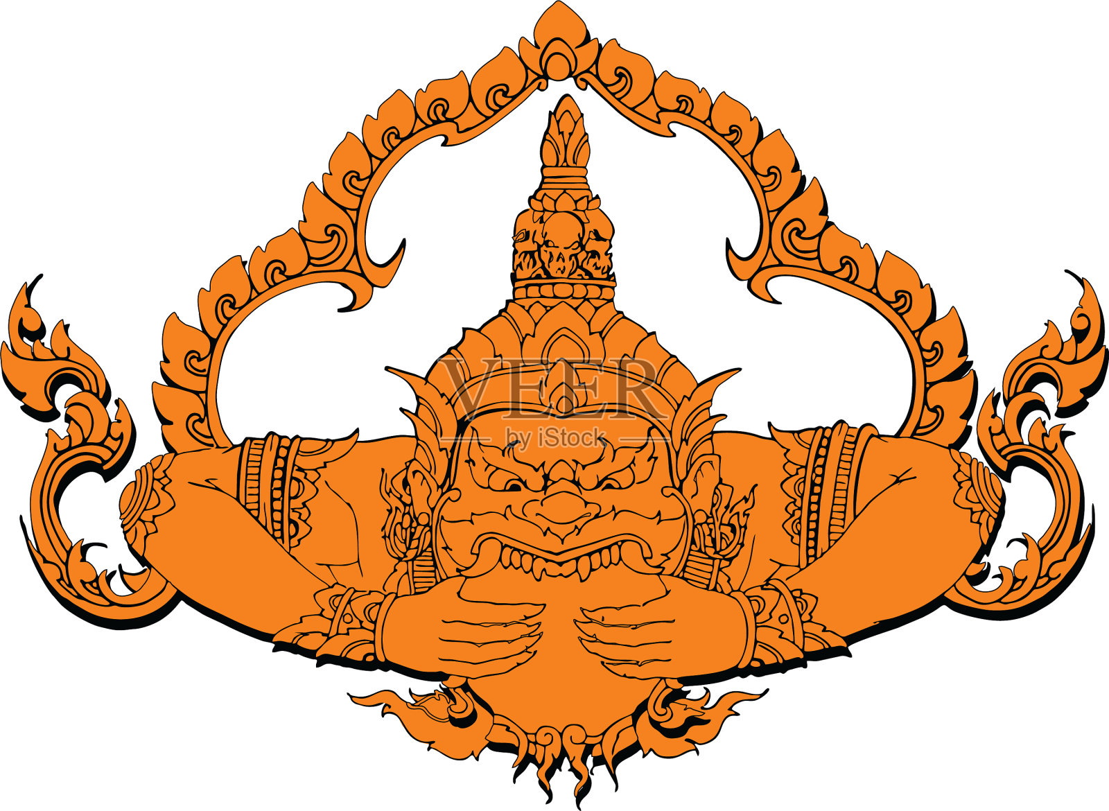 在印度占星术中，rahu代表唯物主义插画图片素材