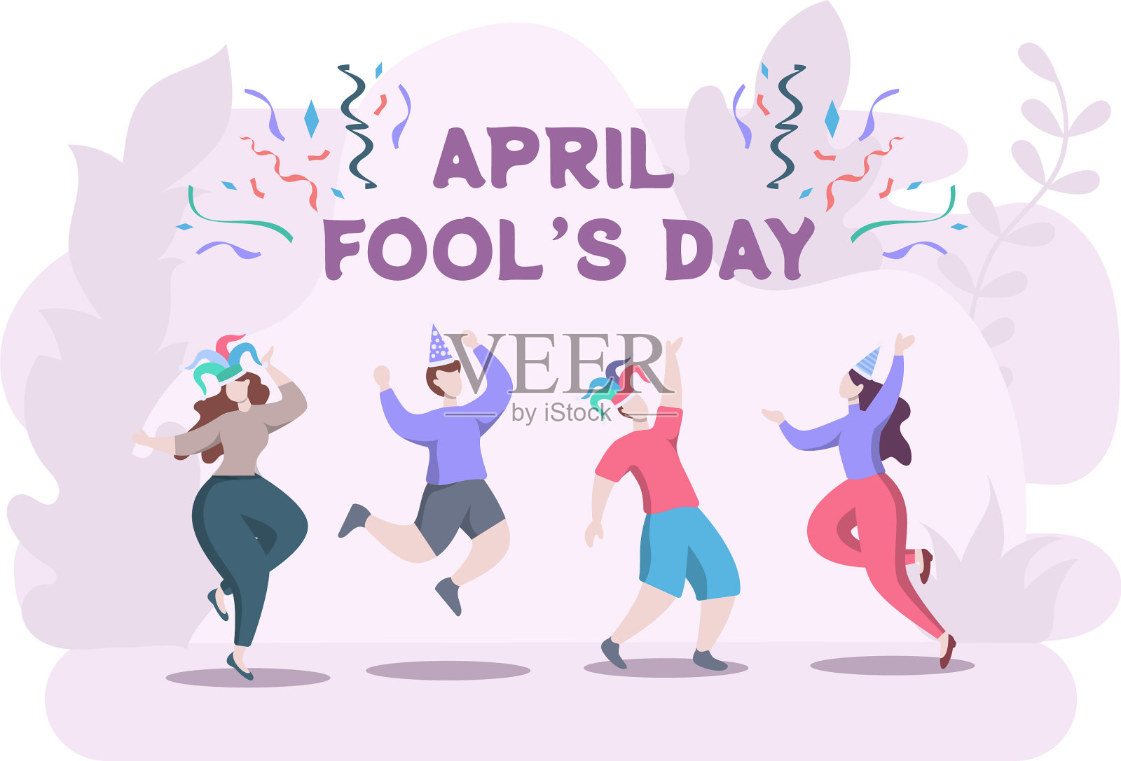 庆祝愚人节快乐穿设计模板素材