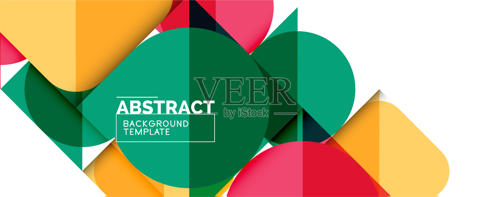 简单的圆圈和三角形是抽象的背景插画图片素材