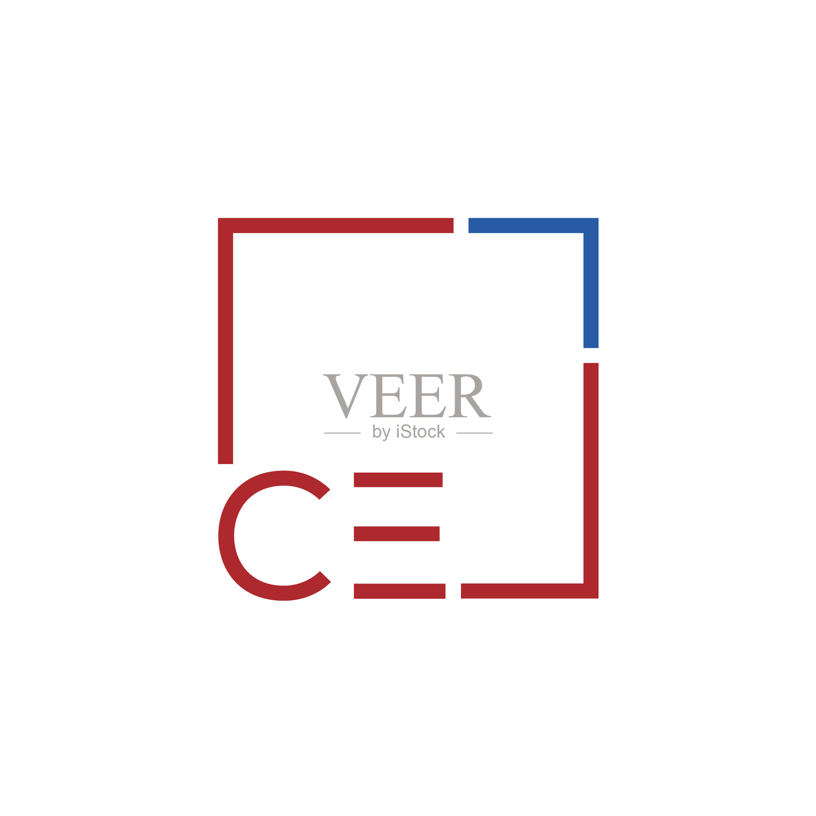 创意首字母ce广场标志设计图标素材