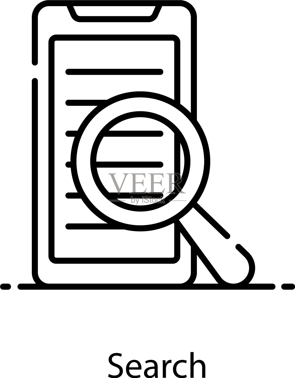 移动搜索插画图片素材