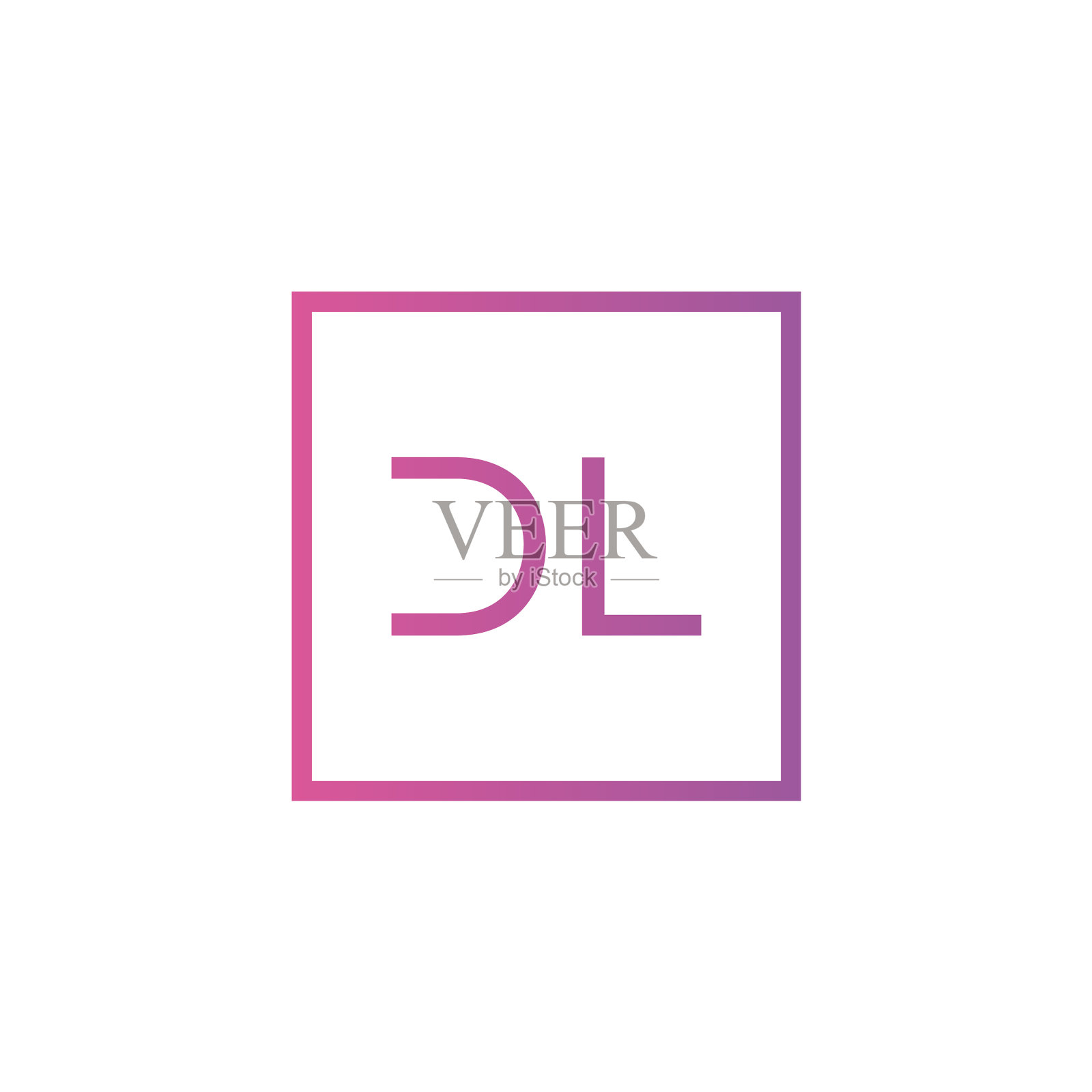 创意首字母dl广场标志设计插画图片素材