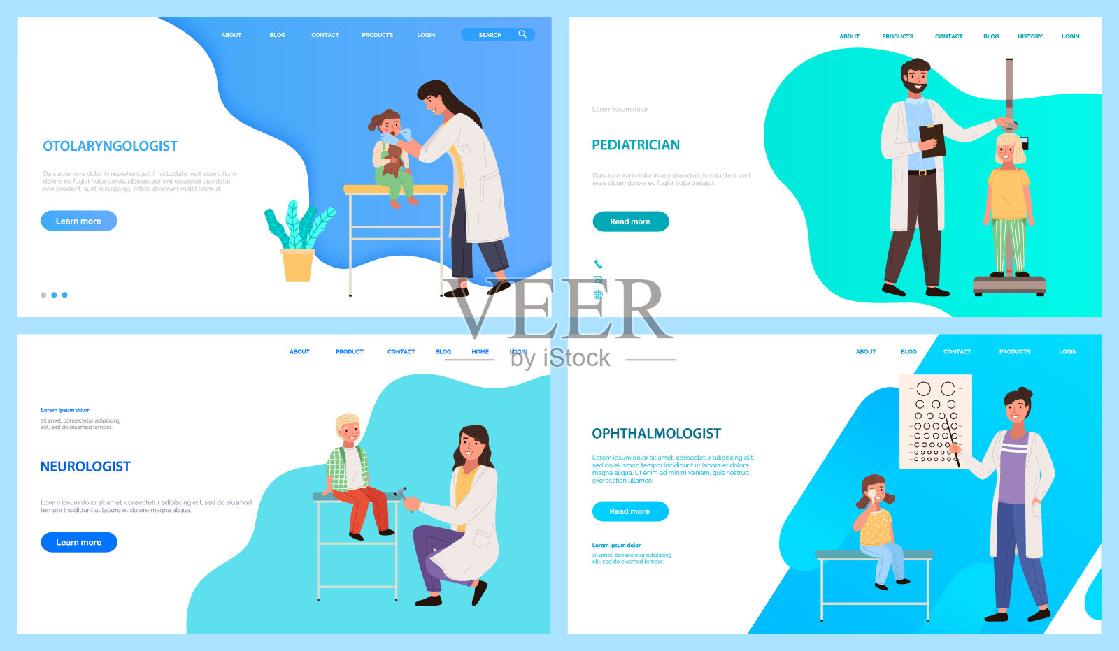 关于与医疗保健专业人员交流的应用程序的主题的插图集插画图片素材