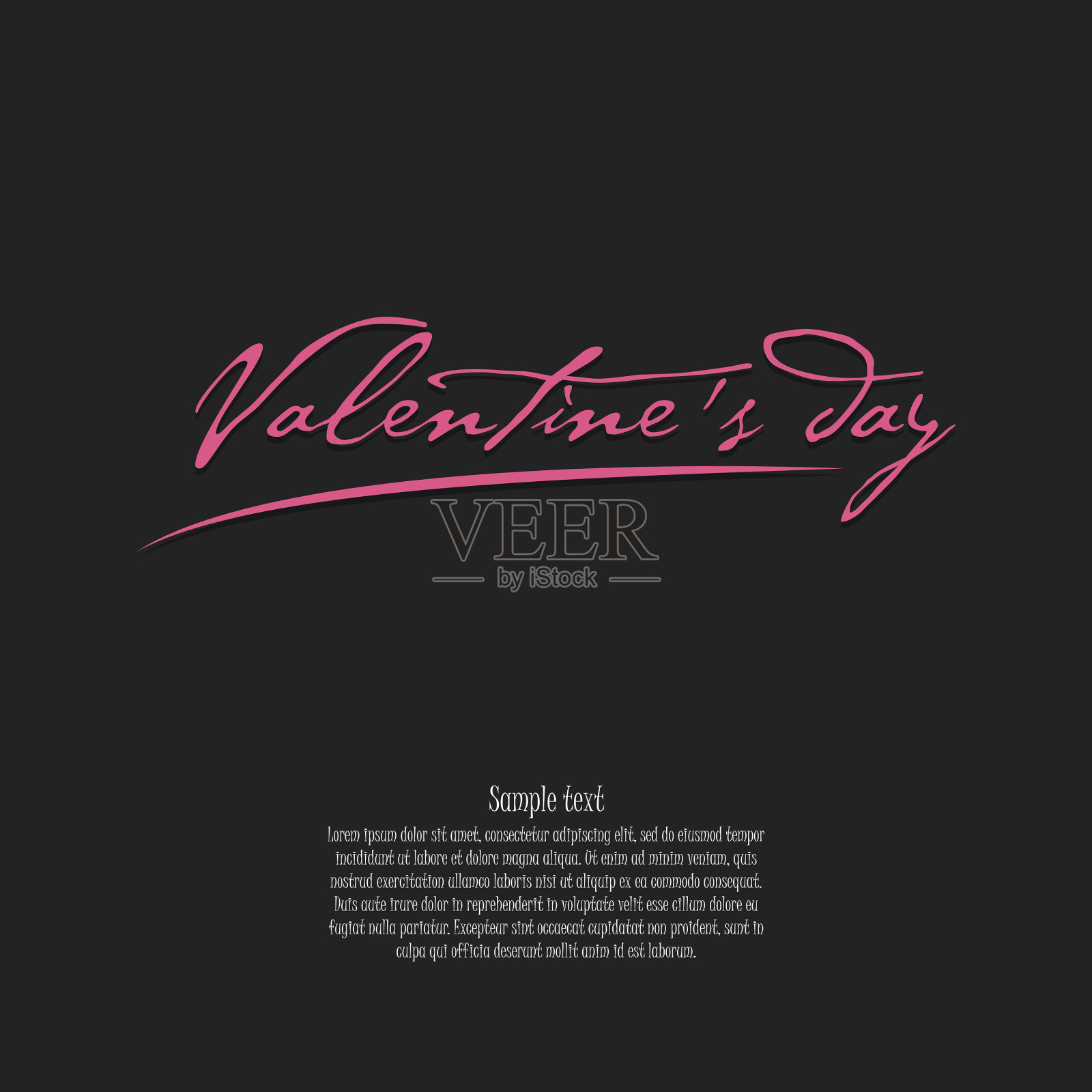 情人节快乐贺卡设计插画图片素材