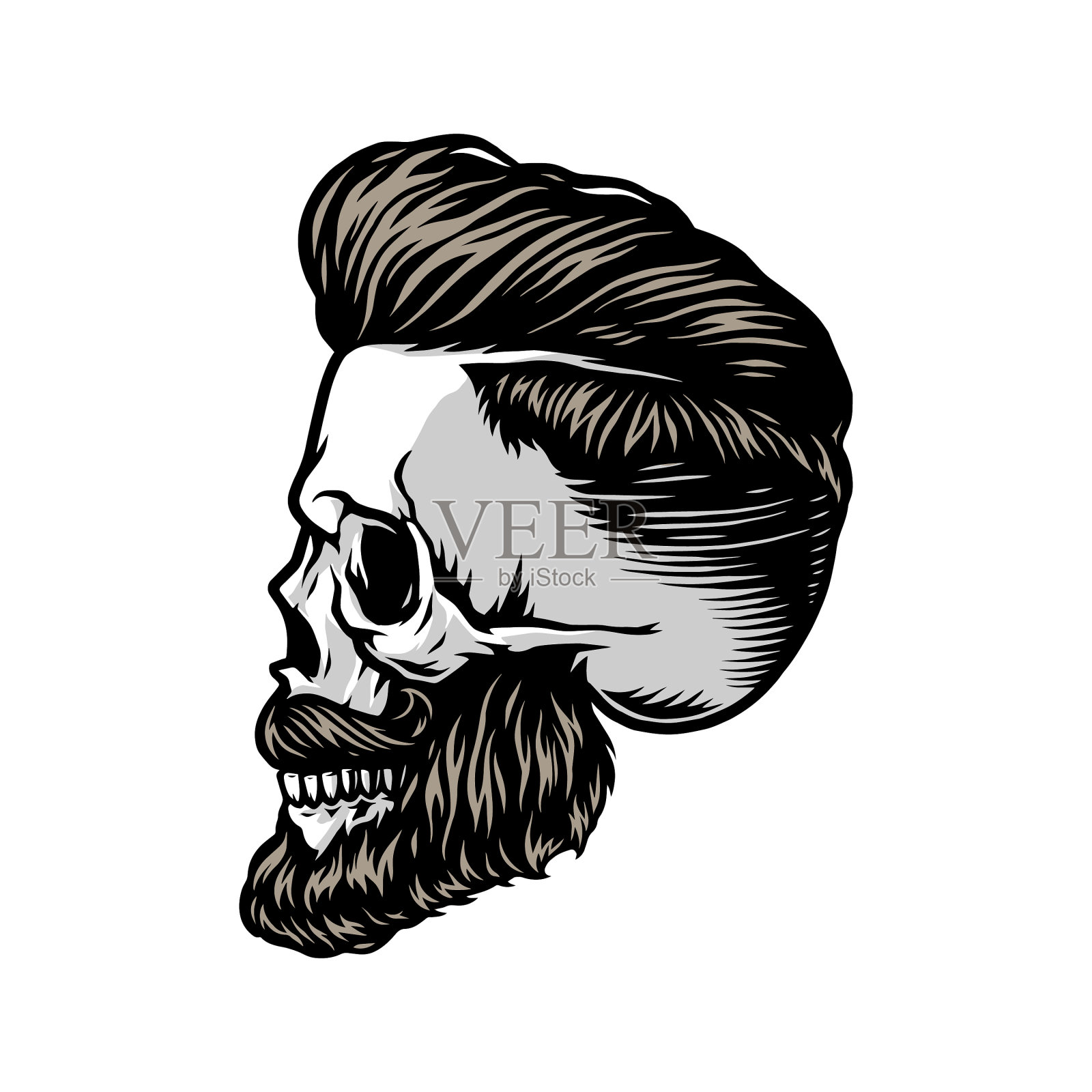 复古概念时尚头骨设计元素图片