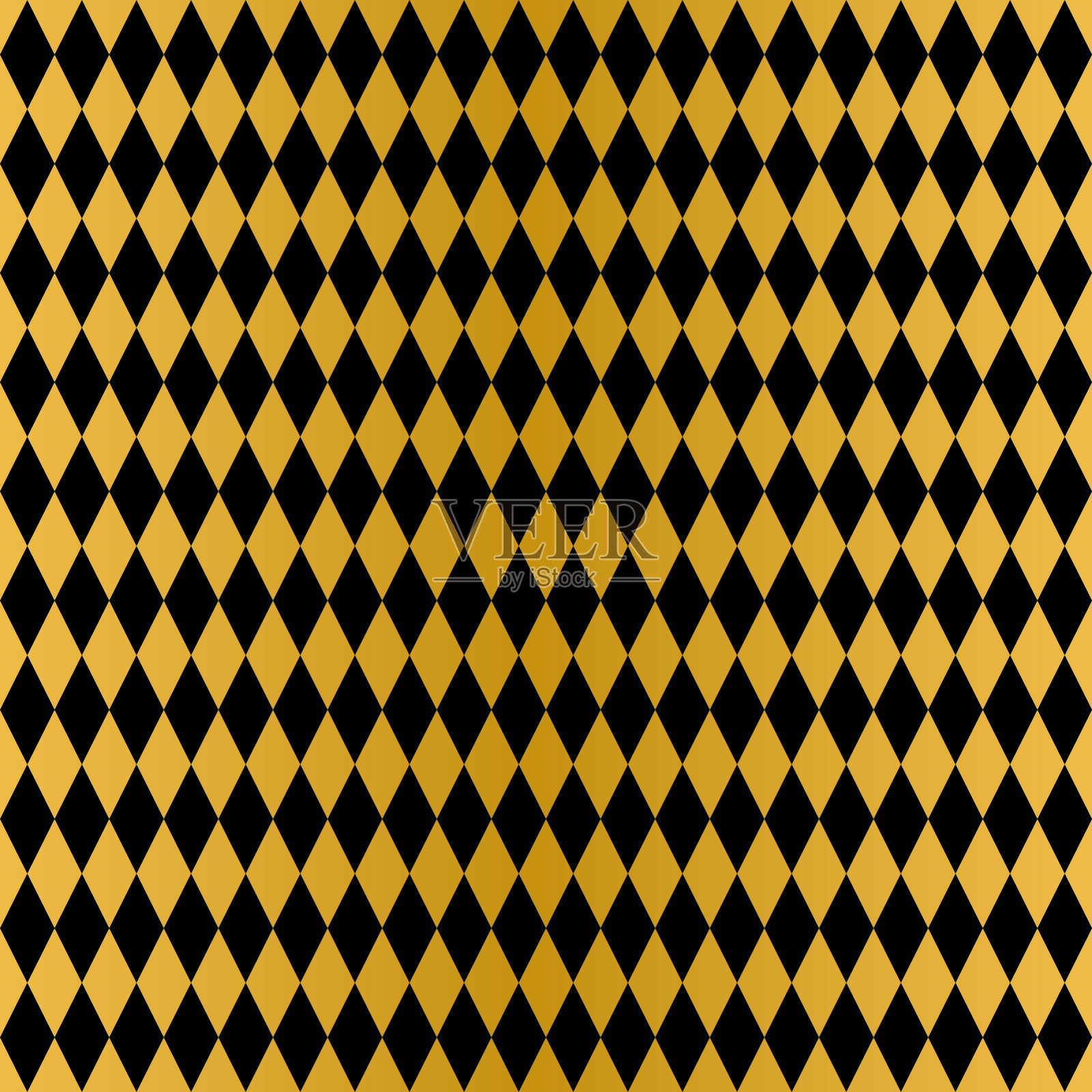 黑色和金色的几何无缝图案。圣诞节或新年设计的闪亮背景。金色抽象矢量图插画图片素材