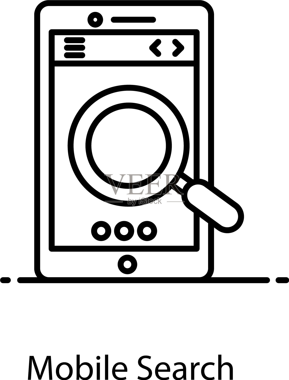 移动搜索插画图片素材