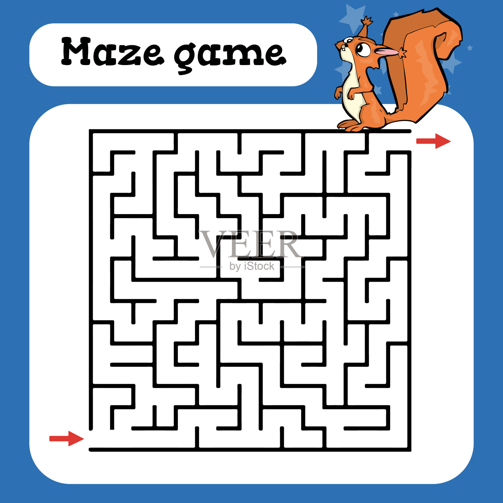 儿童迷宫游戏插画图片素材