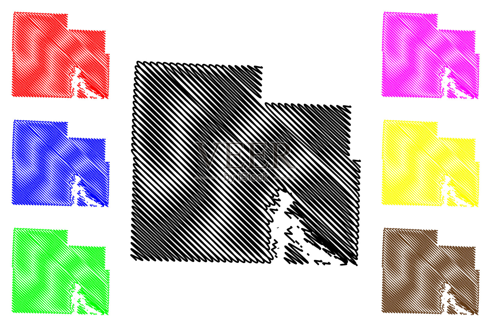 雪松县美国密苏里县，美国插画图片素材