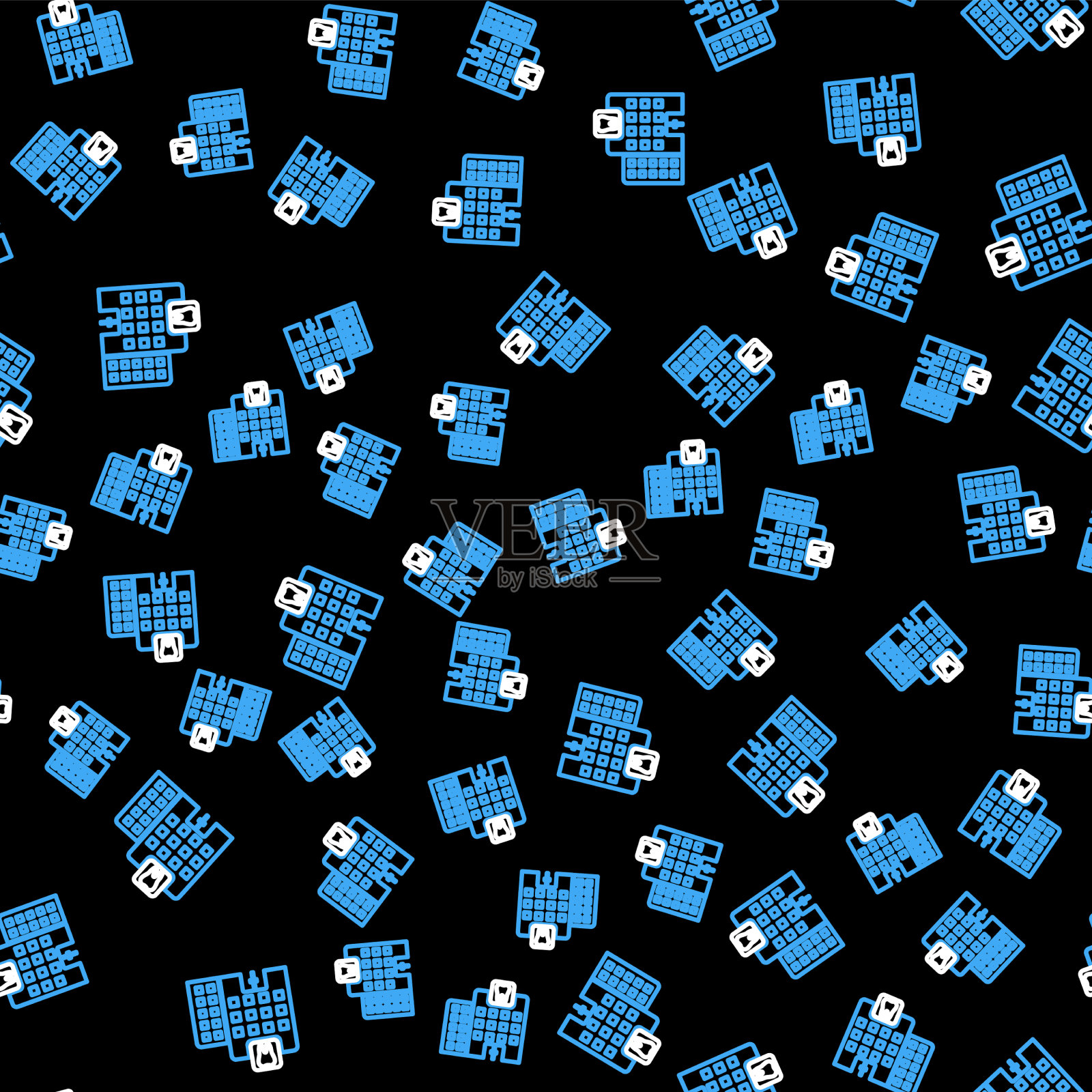 线牙科诊所图标孤立无缝模式插画图片素材