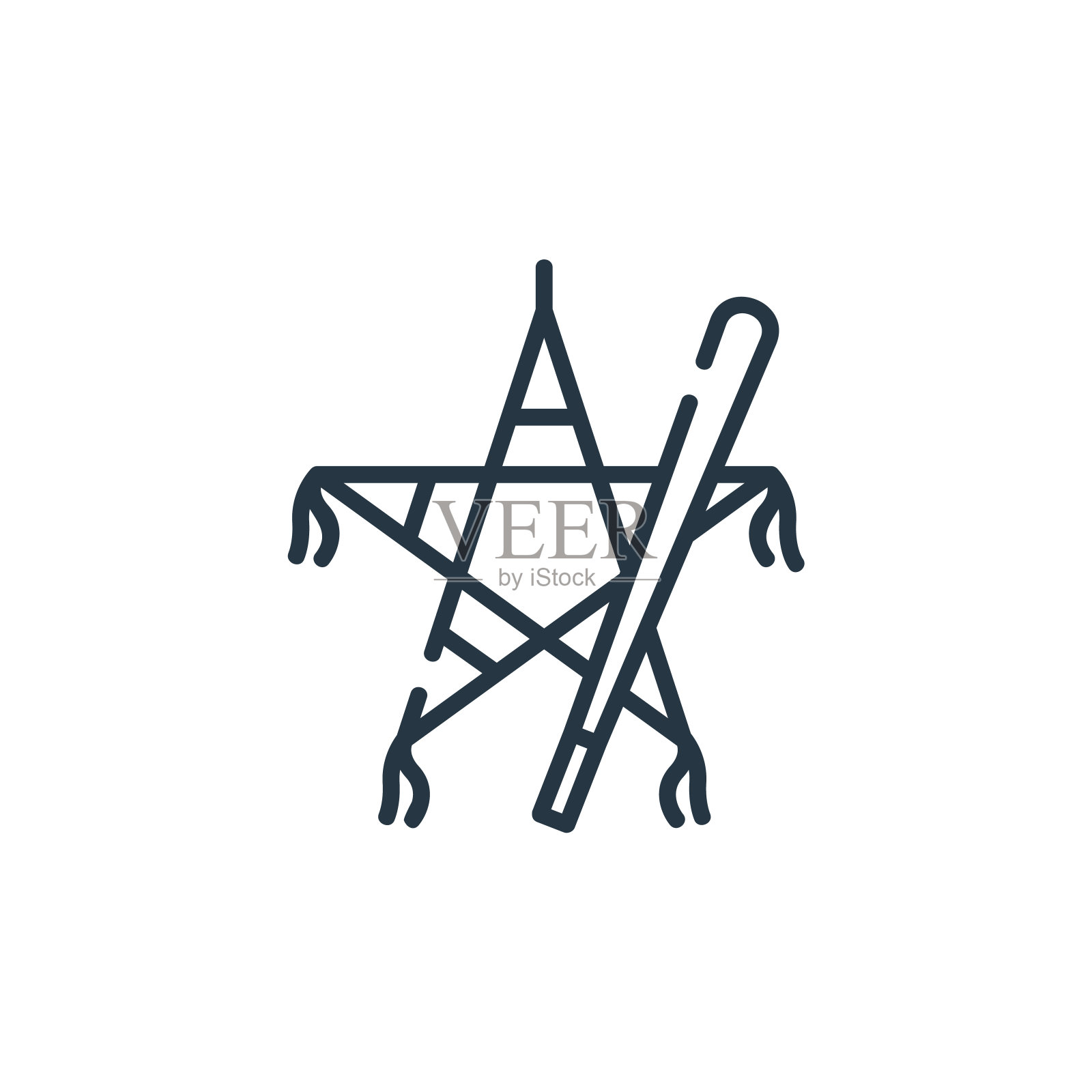 π吗?Ata图标矢量从政党和庆祝概念。圆周率的细线图?ata可编辑的中风。π吗?一个线性符号，用于web和移动应用程序，标志，印刷媒体。插画图片素材