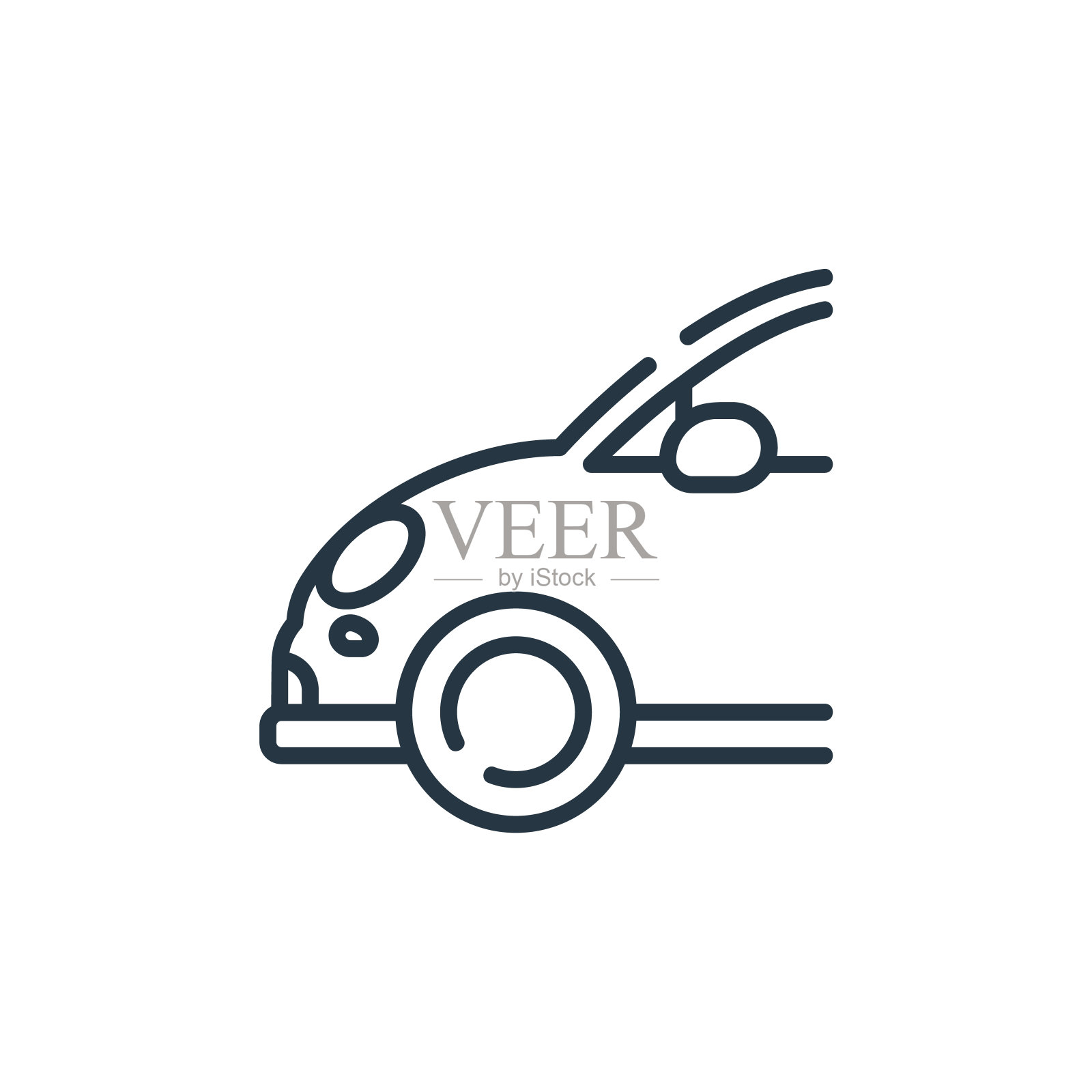 汽车图标矢量从公共交通概念。细线插图的汽车可编辑的笔触。汽车线性标志，用于web和移动应用程序，标志，印刷媒体。插画图片素材