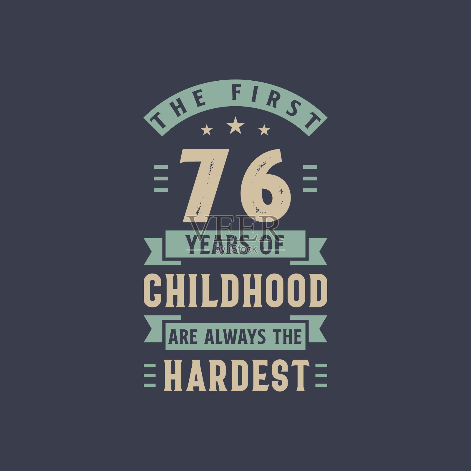 最初的76年都是童年插画图片素材