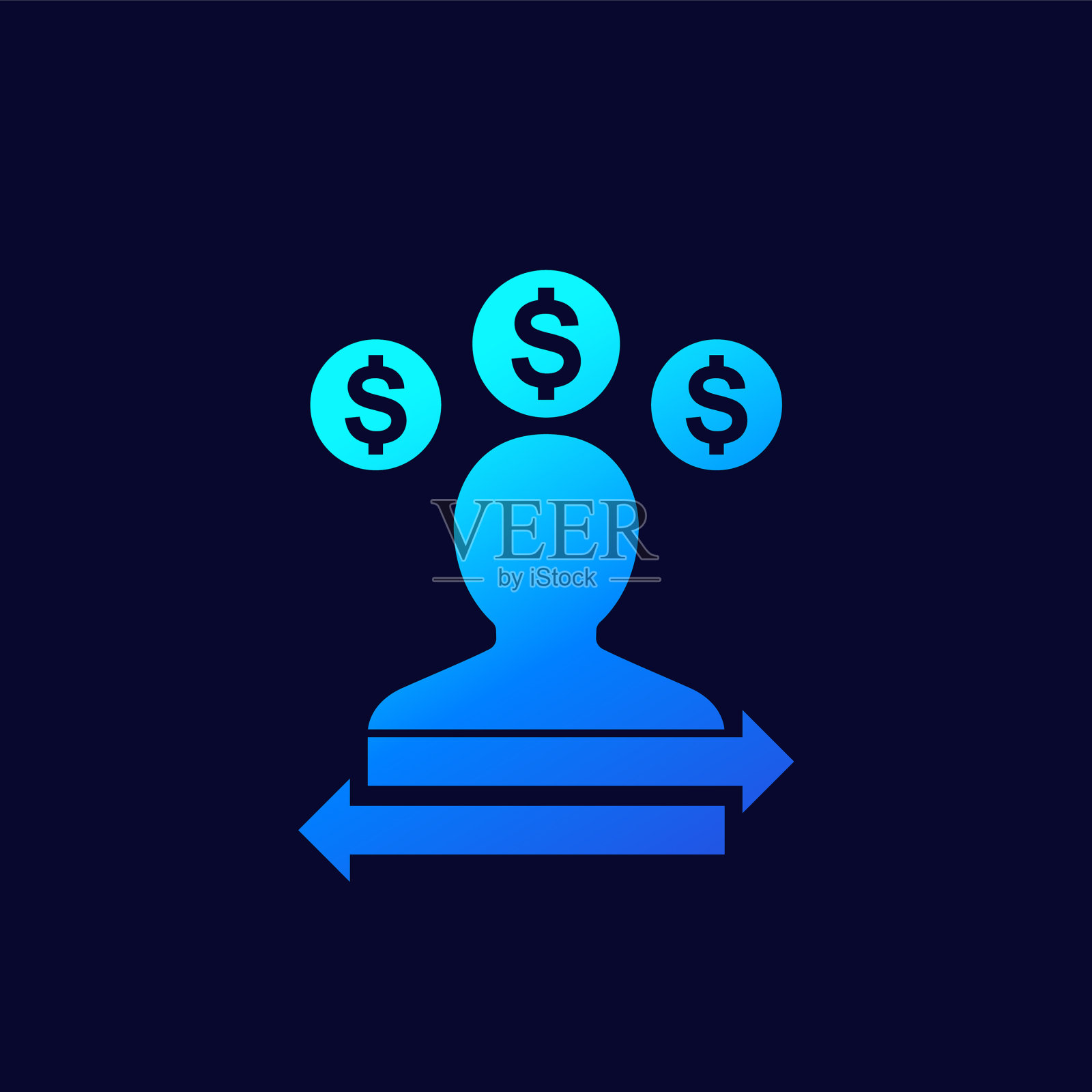 支付转账图标为web插画图片素材