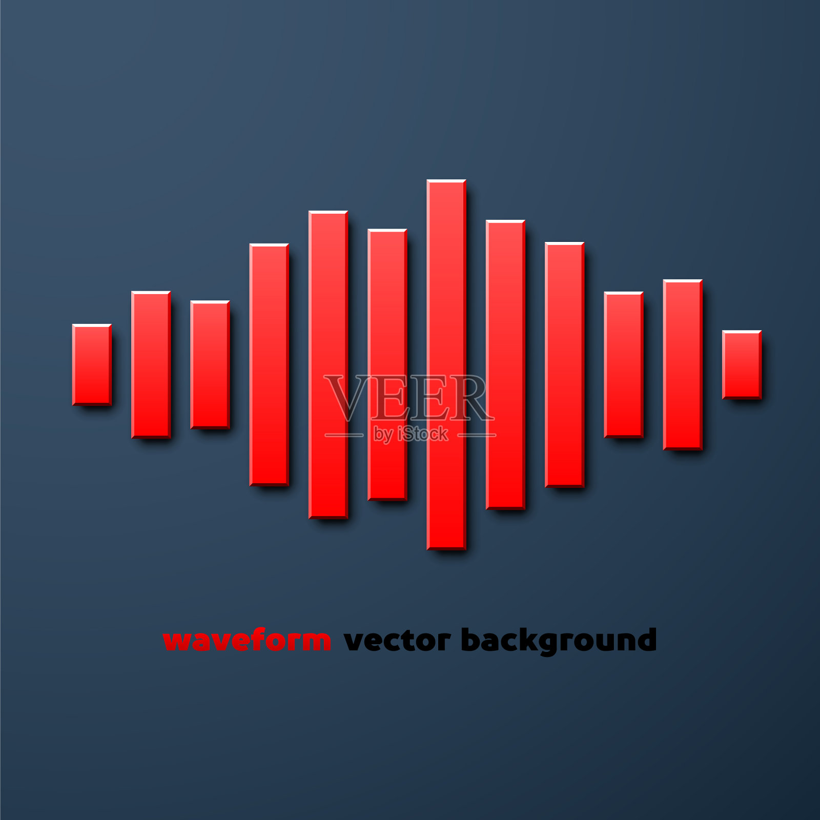 剪影声波形与阴影插画图片素材