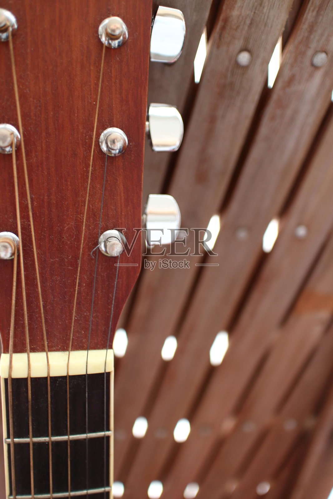 美丽的原声吉他头照片摄影图片