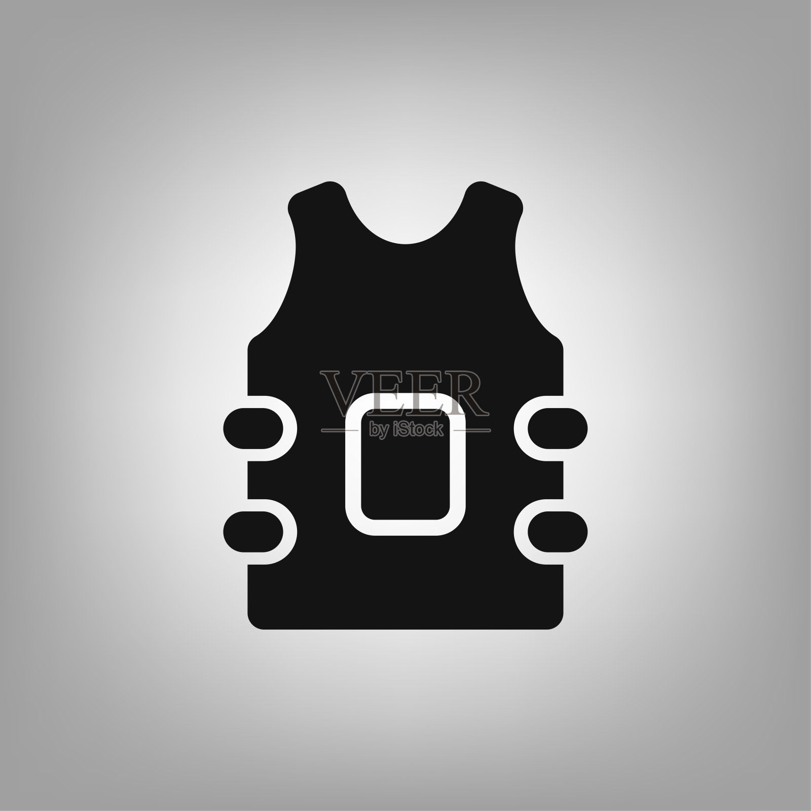 防弹背心插画图片素材