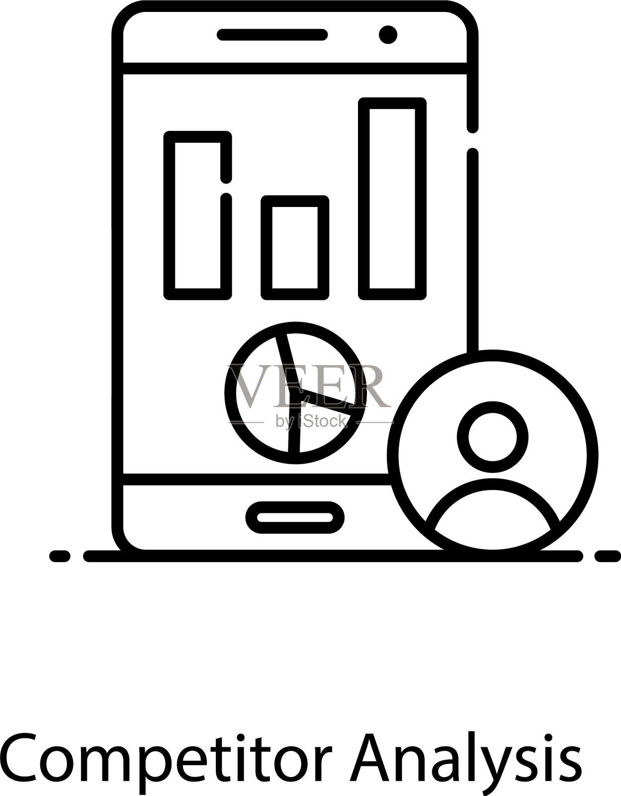 竞争对手分析插画图片素材