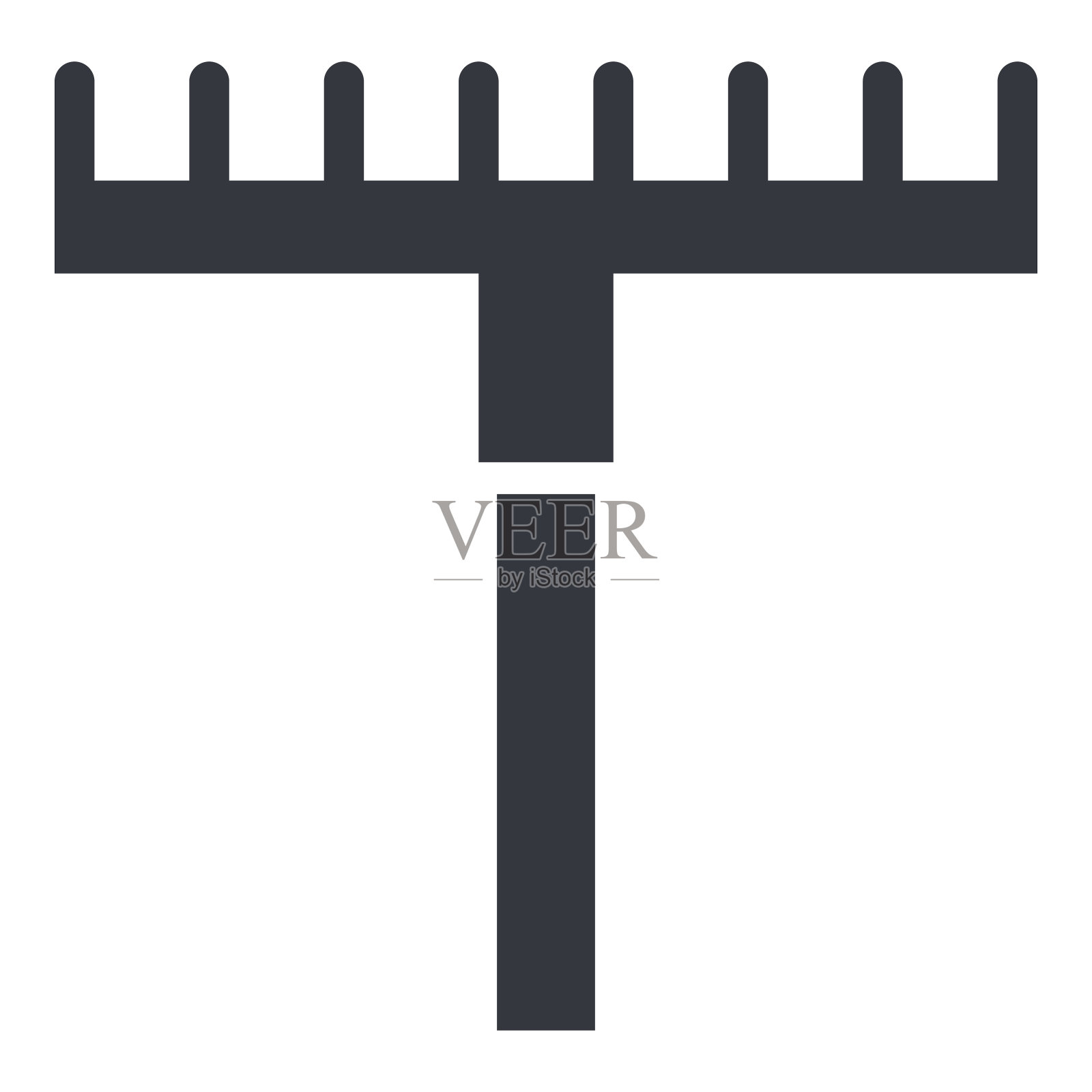 Rake图标。矢量简单插图园艺工具插画图片素材