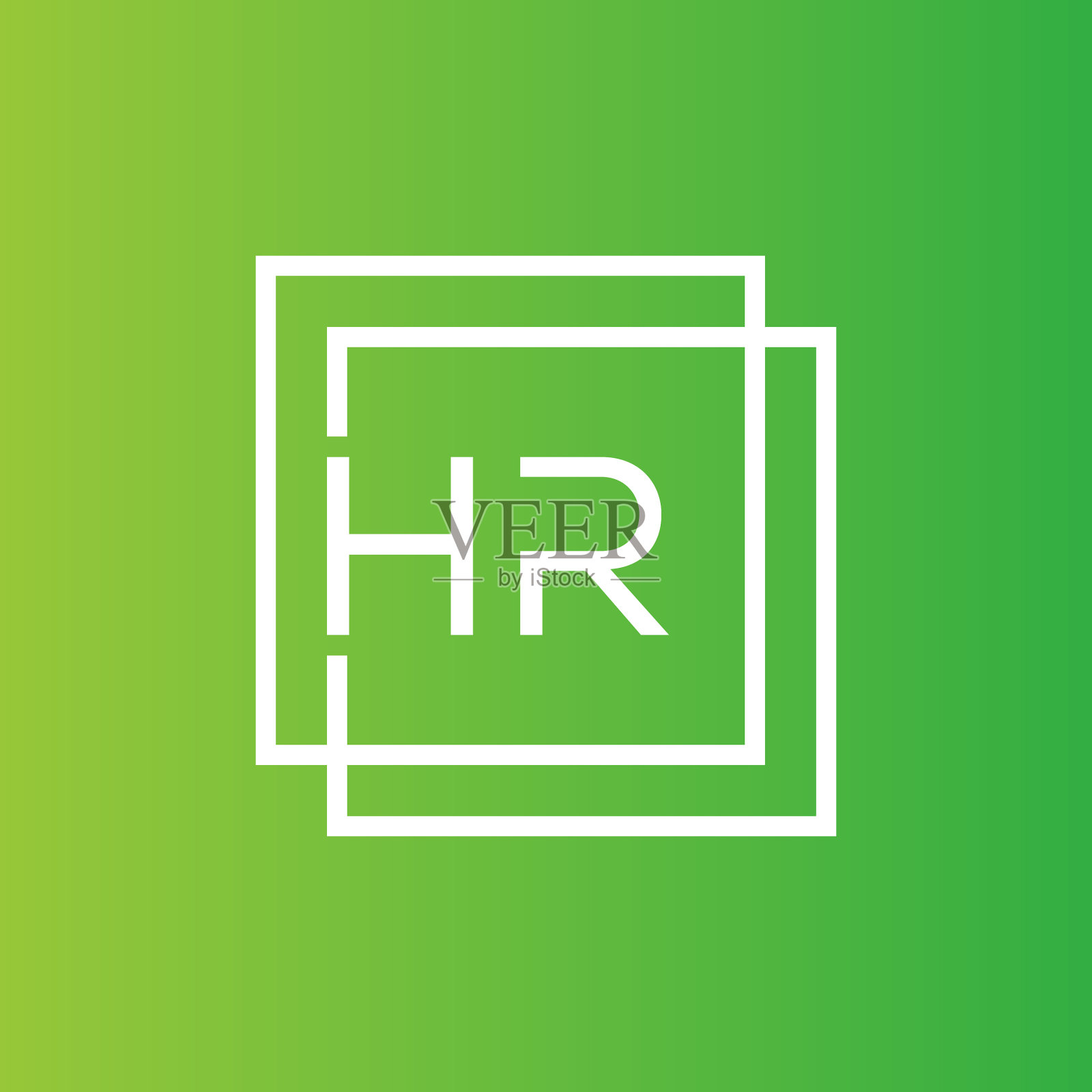 创意首字母hr广场logo设计插画图片素材