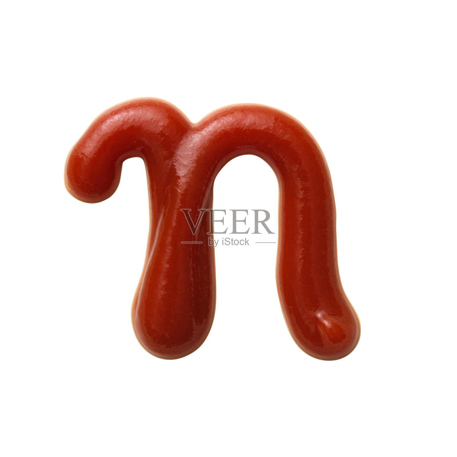 番茄酱写成的小写字母隔离拍摄照片摄影图片