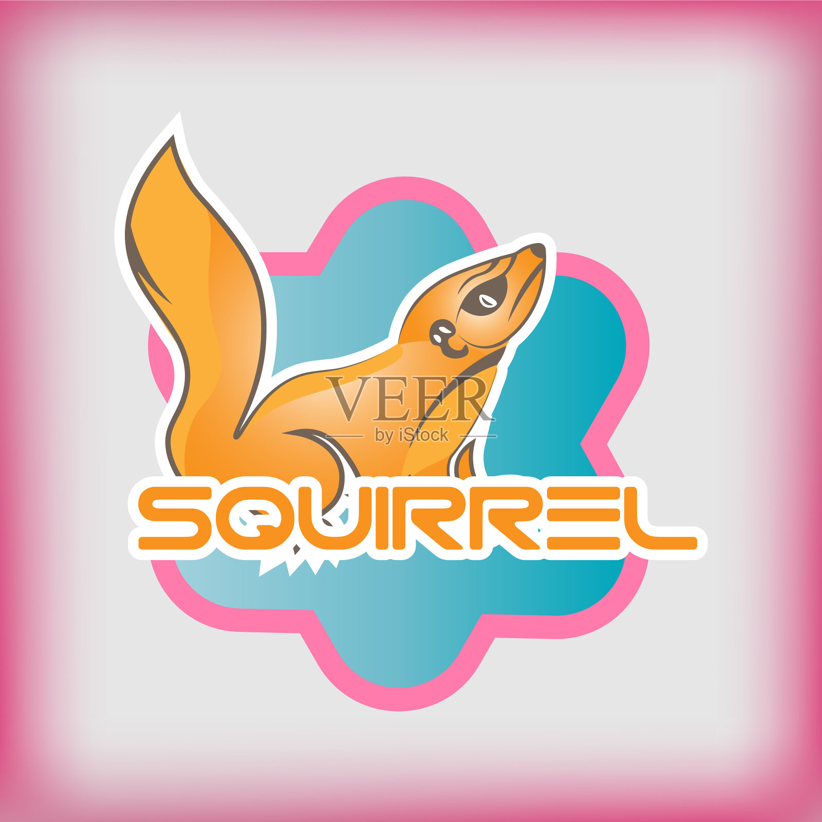 松鼠吉祥物标志插画图片素材