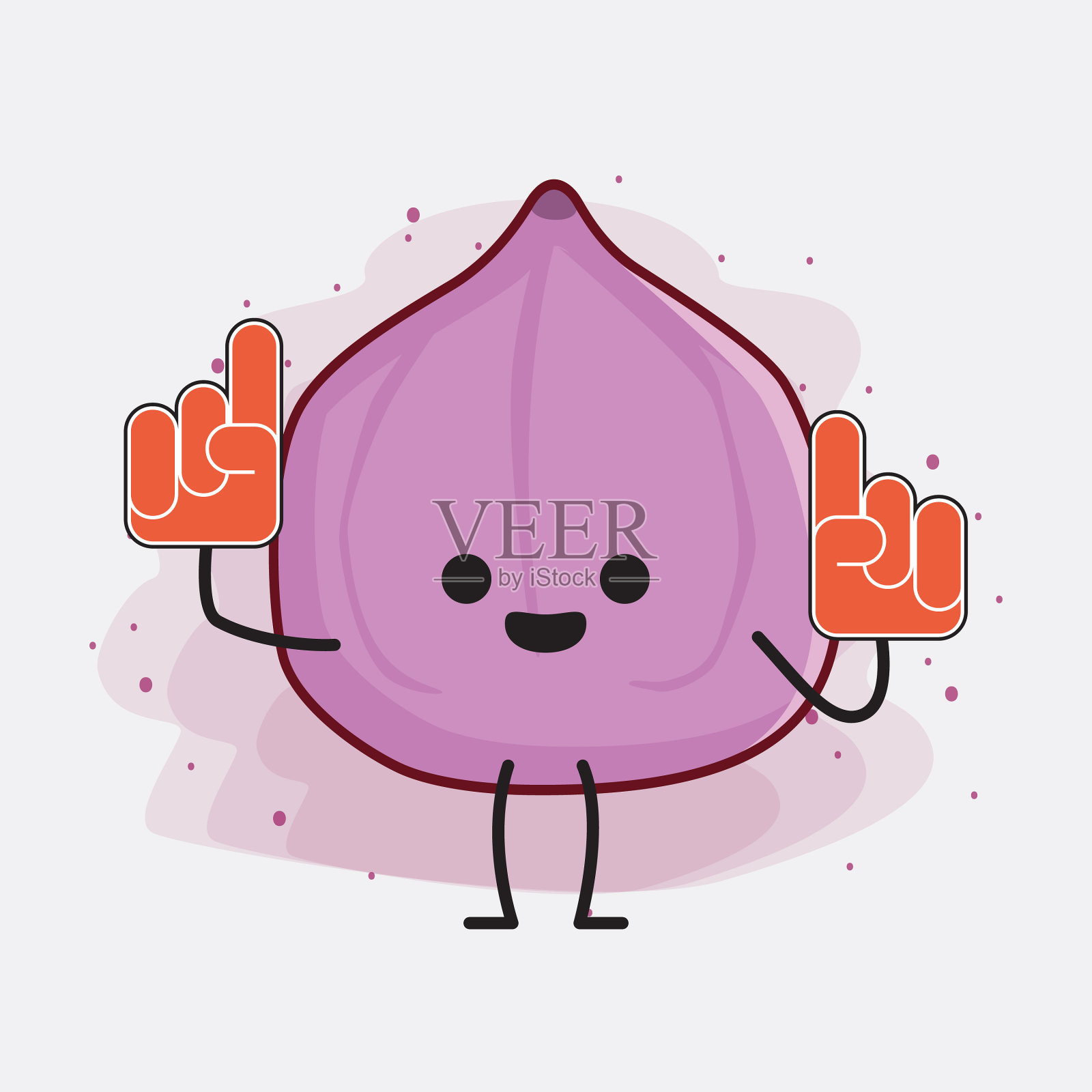 可爱的无花果水果吉祥物人物插画图片素材