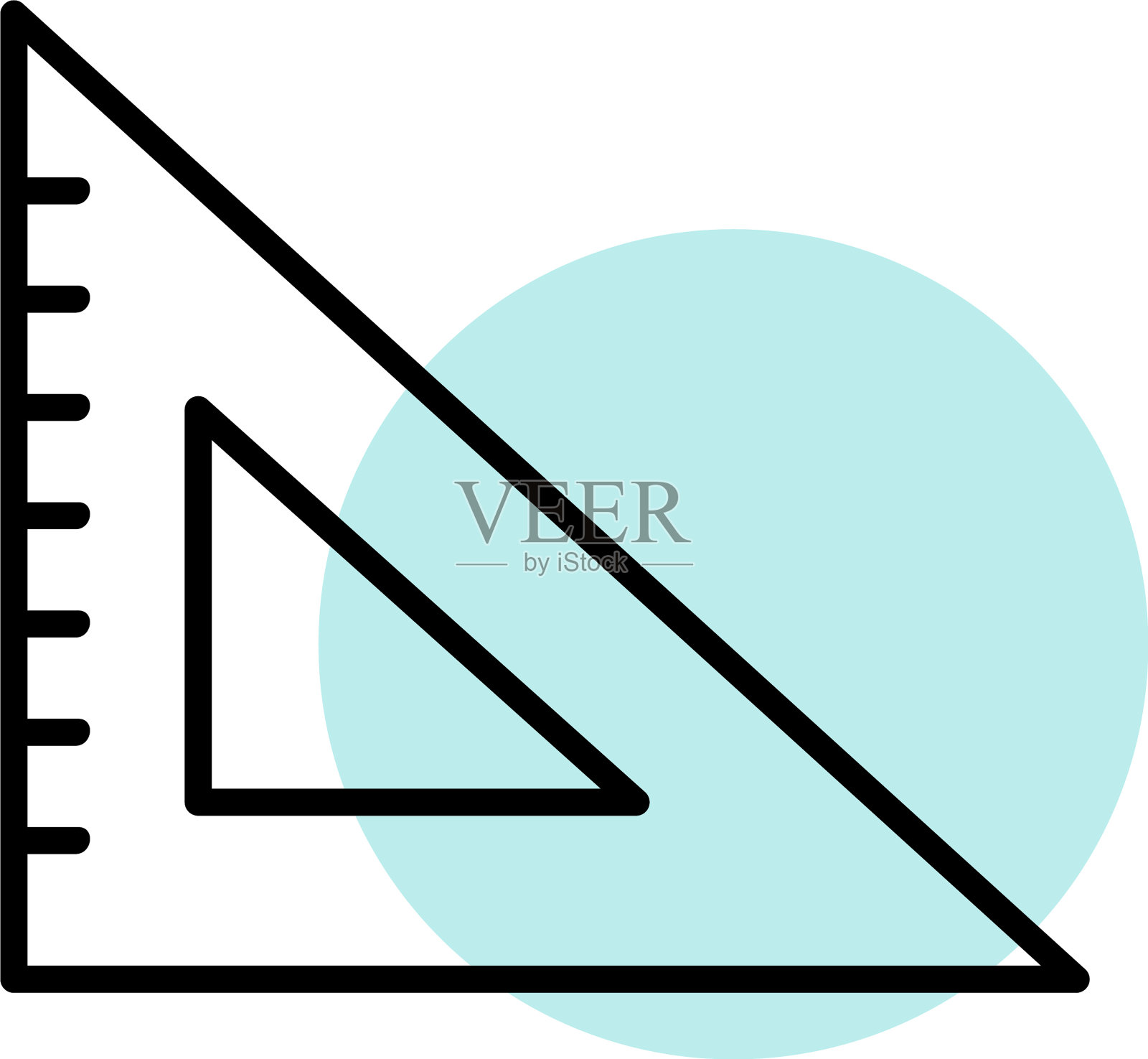 白色背景上的蓝色尺子设计元素图片