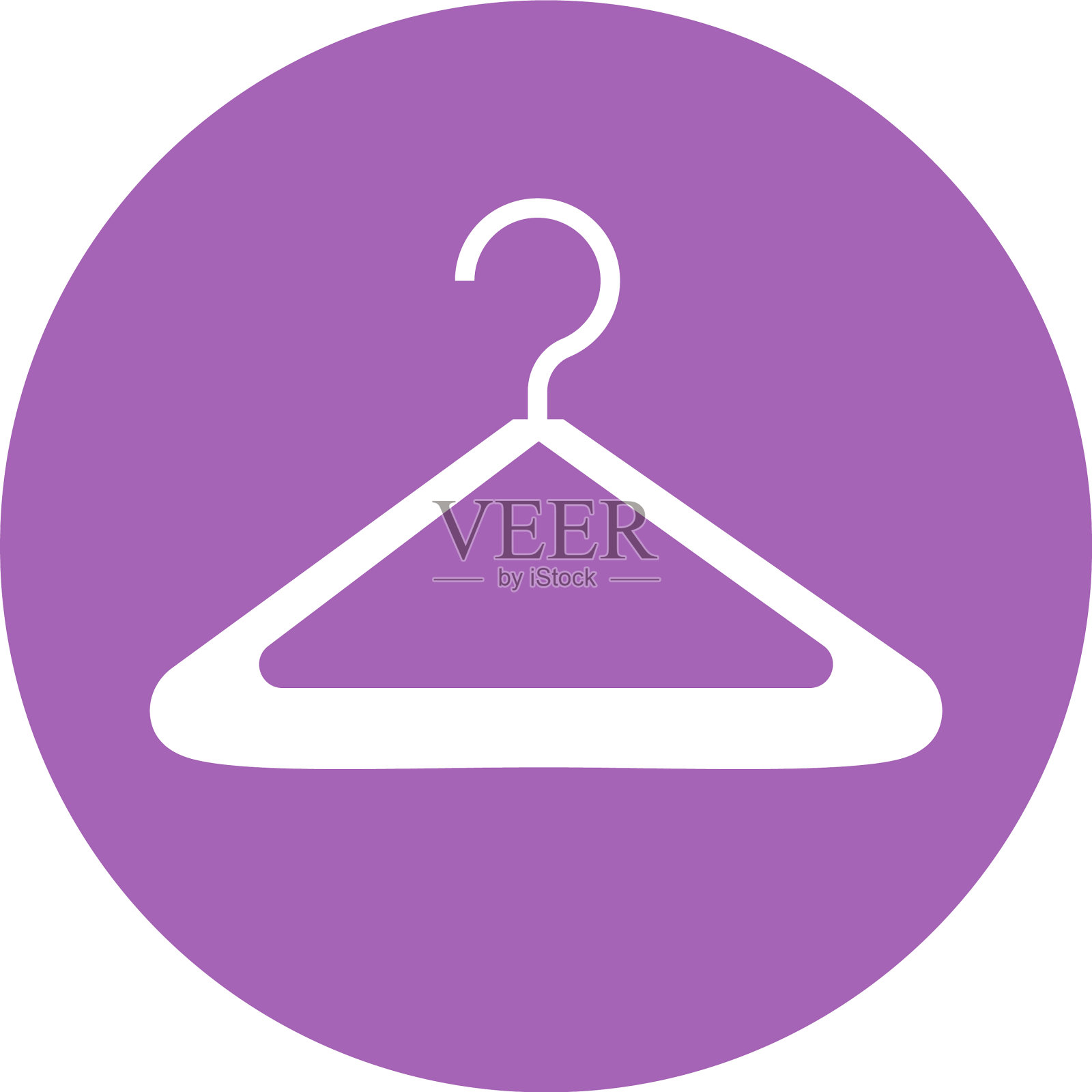 白色背景上的白色衣架图标素材