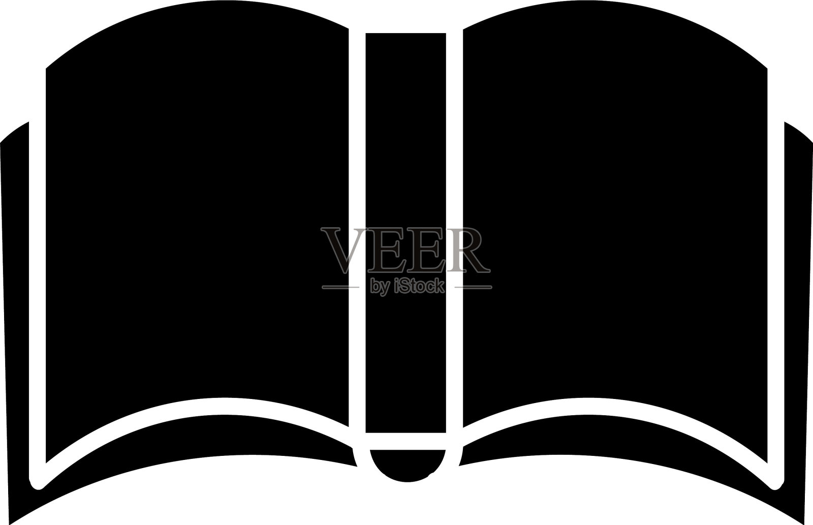 一本翻开的白底书插画图片素材