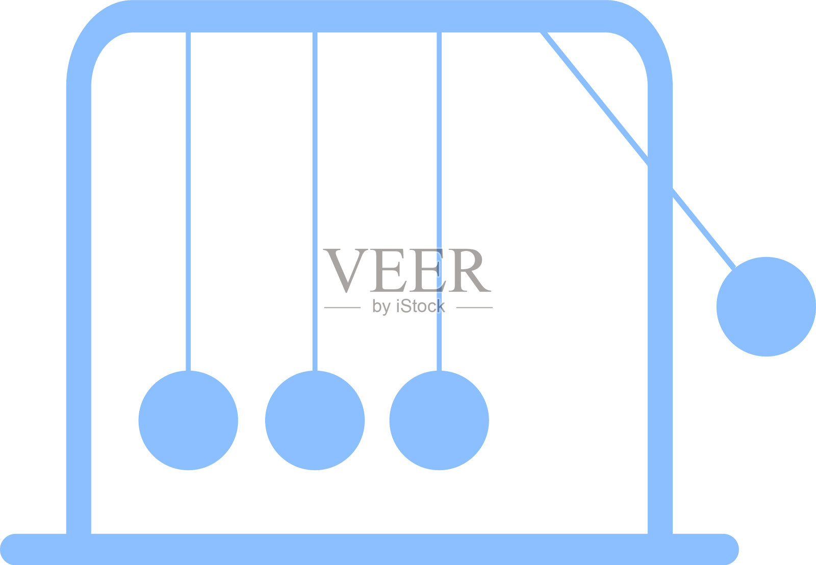 牛顿摇篮在白色背景上设计元素图片