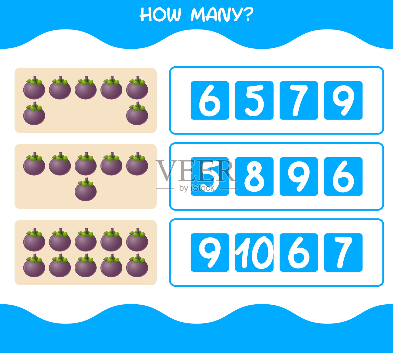 多少卡通山竹数游戏插画图片素材