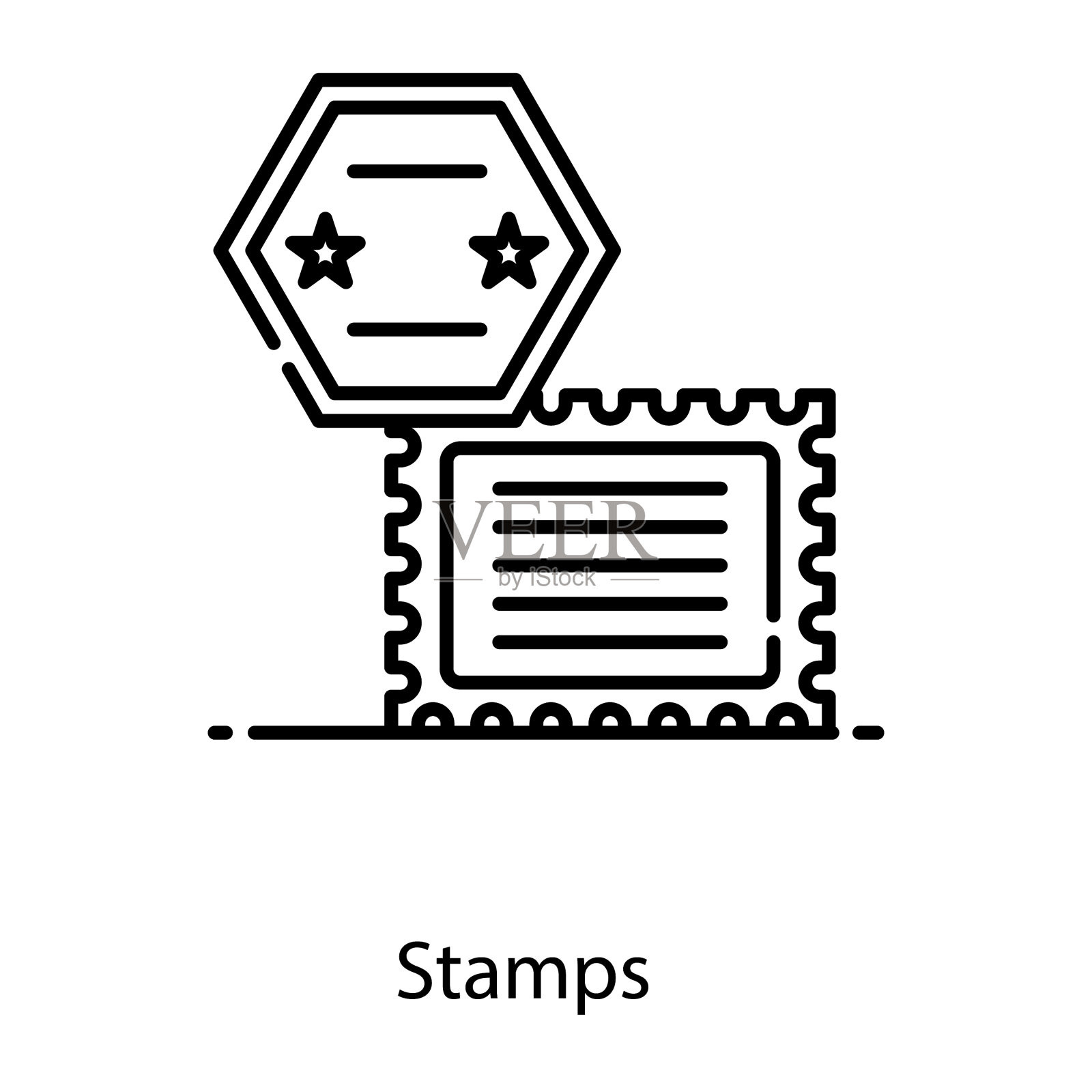 邮票插画图片素材