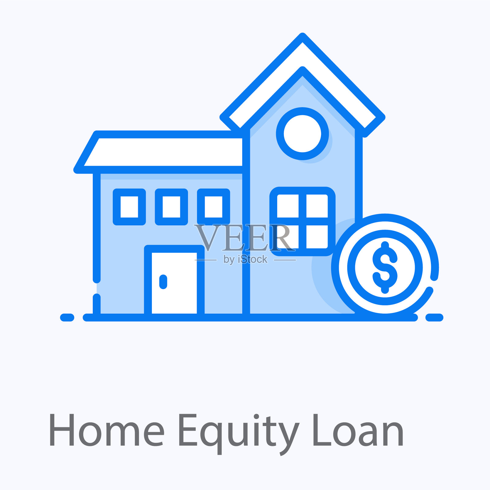 房屋净值贷款插画图片素材