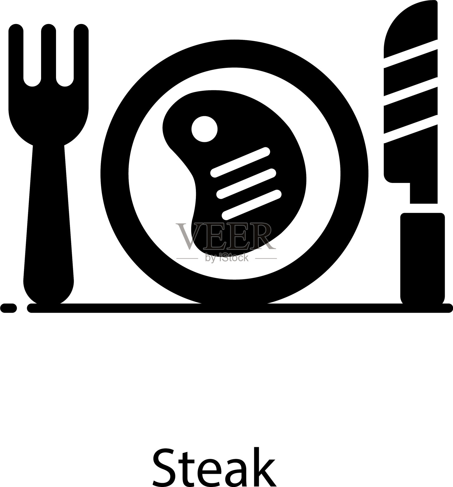 牛排插画图片素材