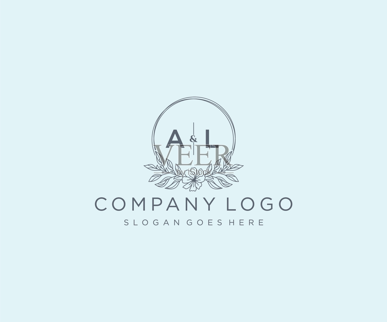 首字母，花架独特插画图片素材