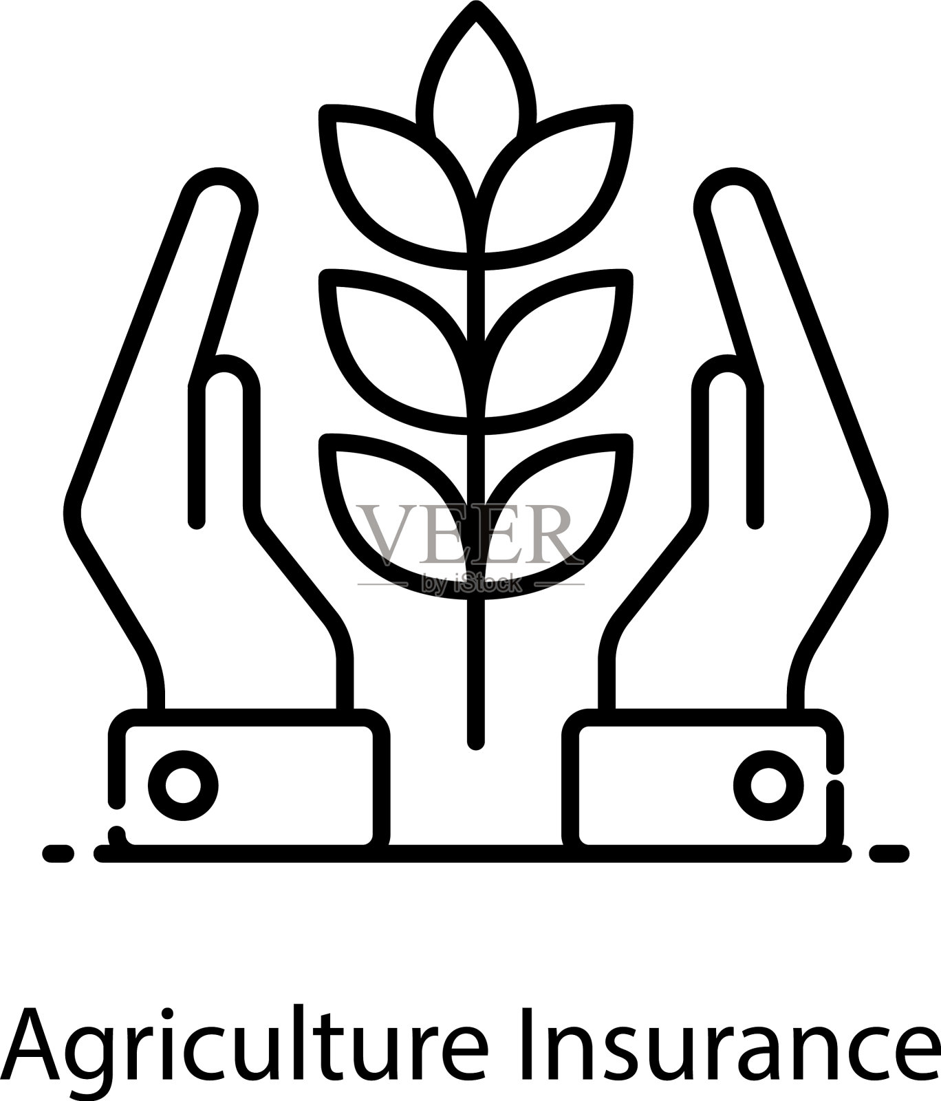 农业保险插画图片素材