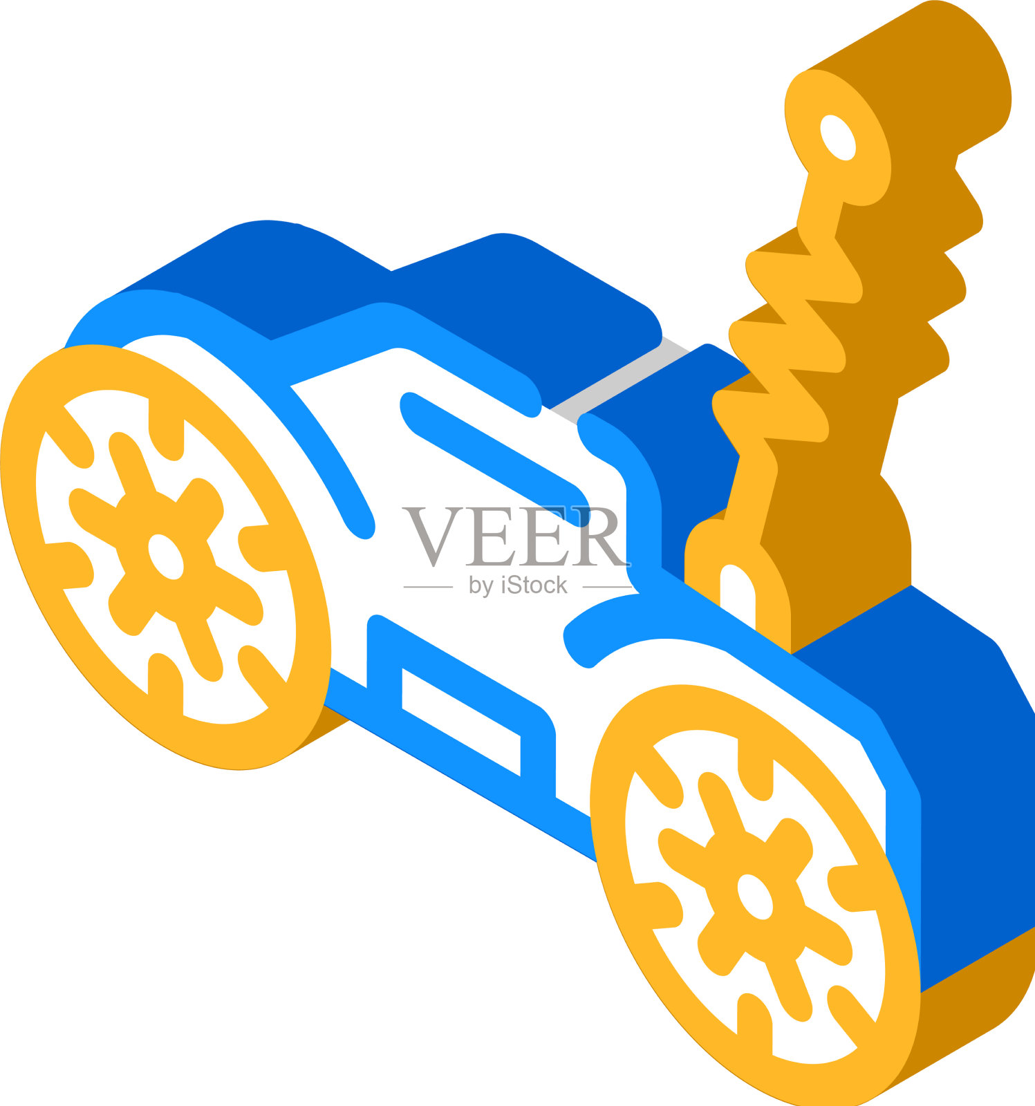 无线电控制汽车玩具等距图标设计元素图片