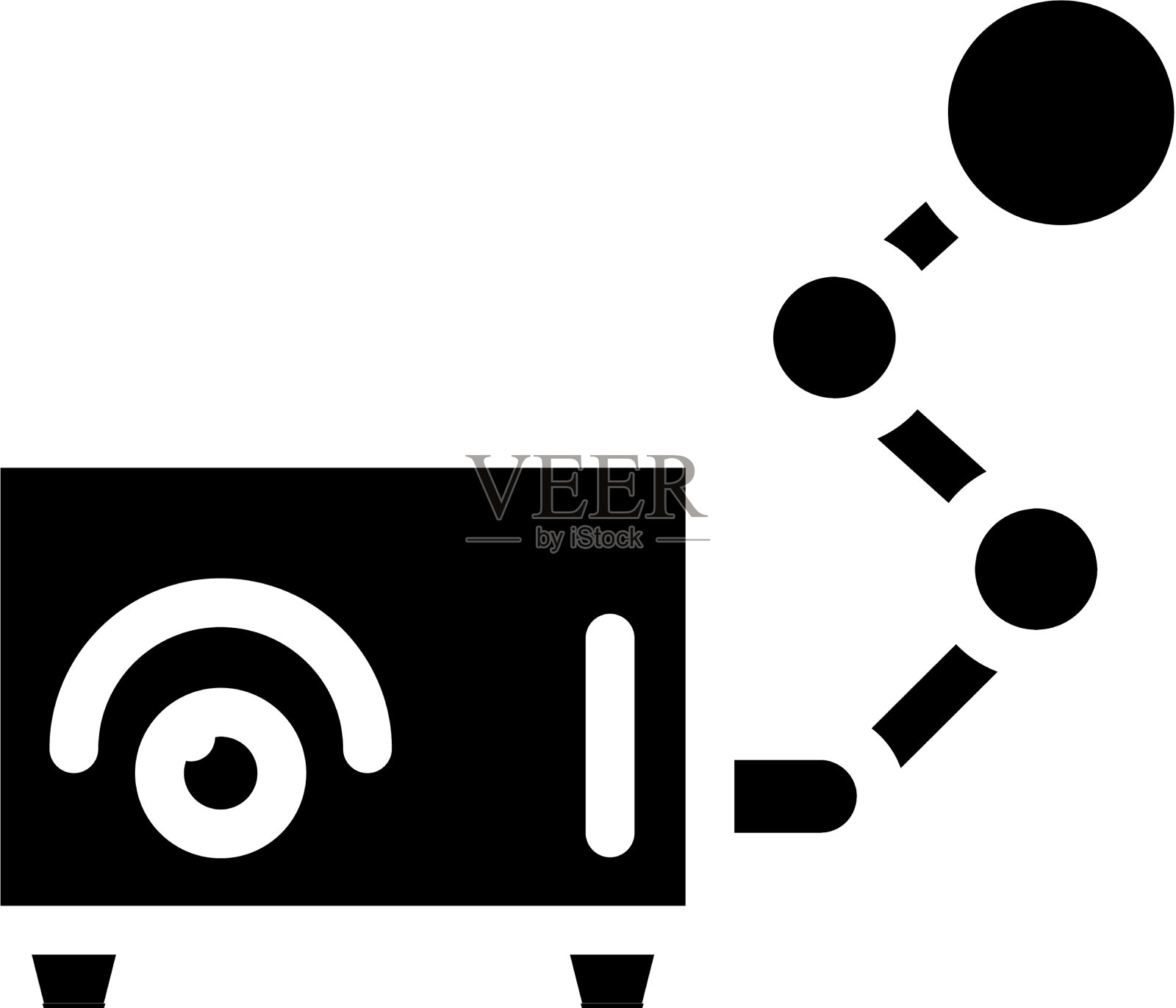 超高频治疗象形图标的设备插画图片素材