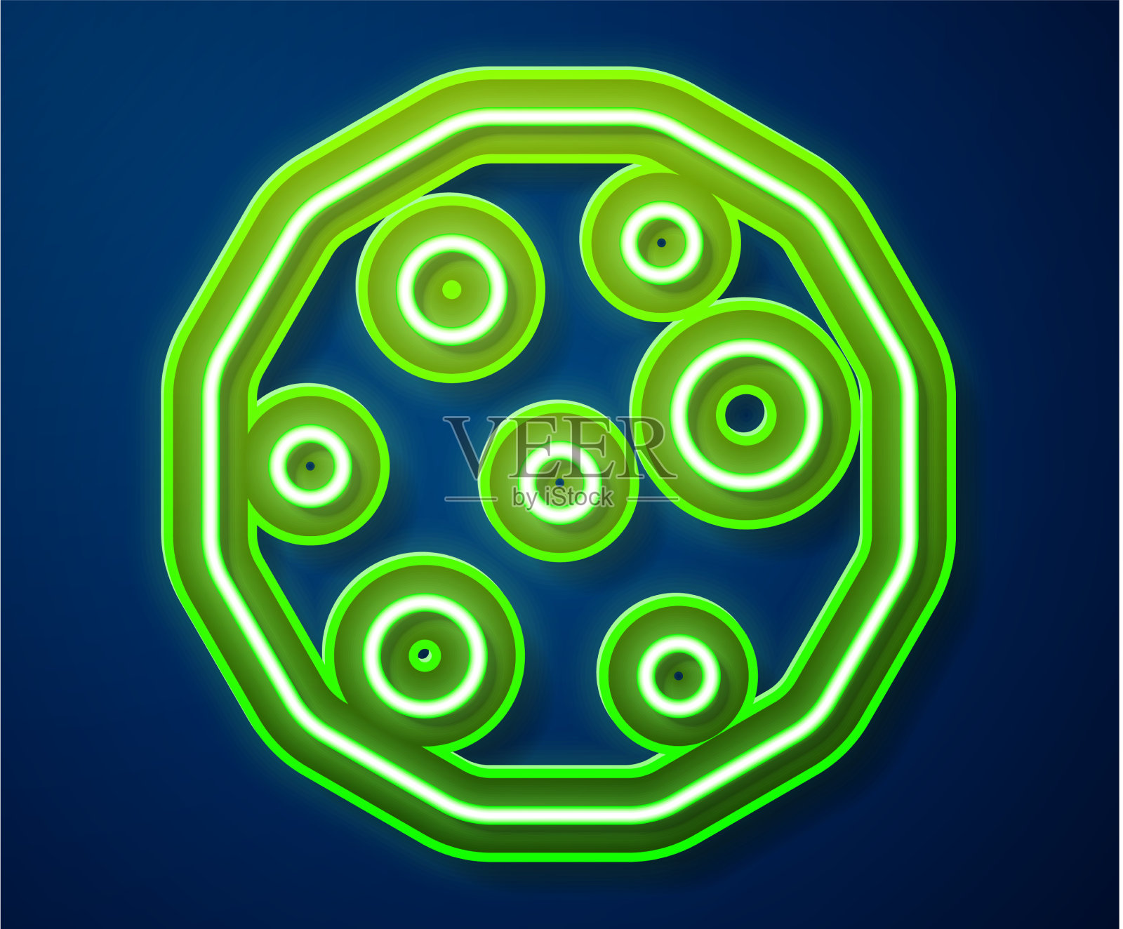 霓虹饼干或巧克力饼干插画图片素材