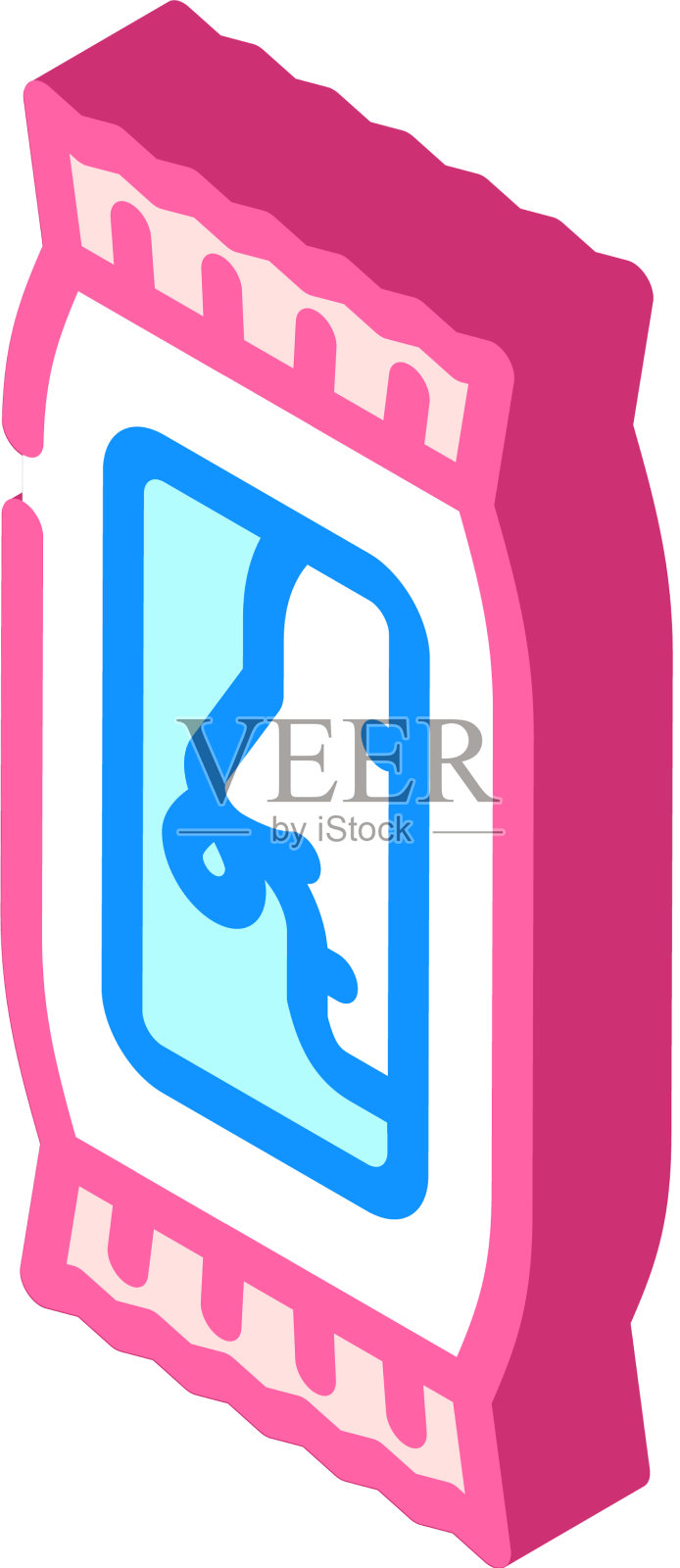 湿纸巾等距图标设计元素图片