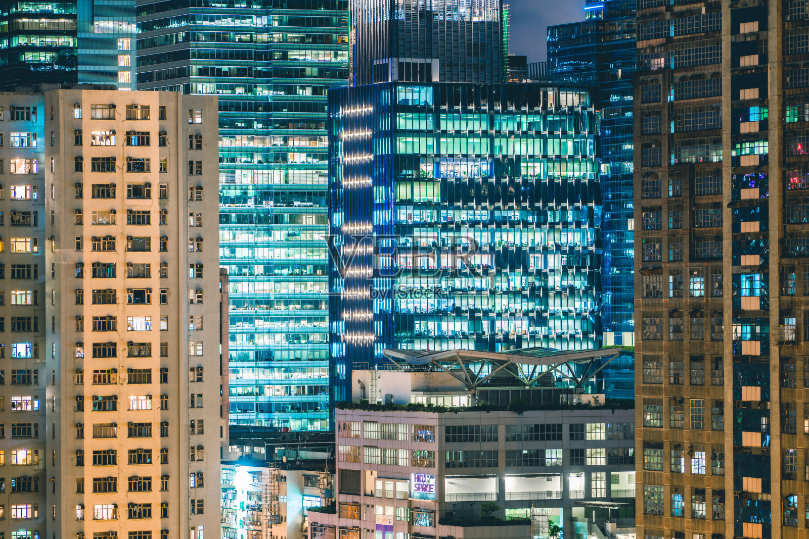 中国香港拥挤的公寓楼照片摄影图片