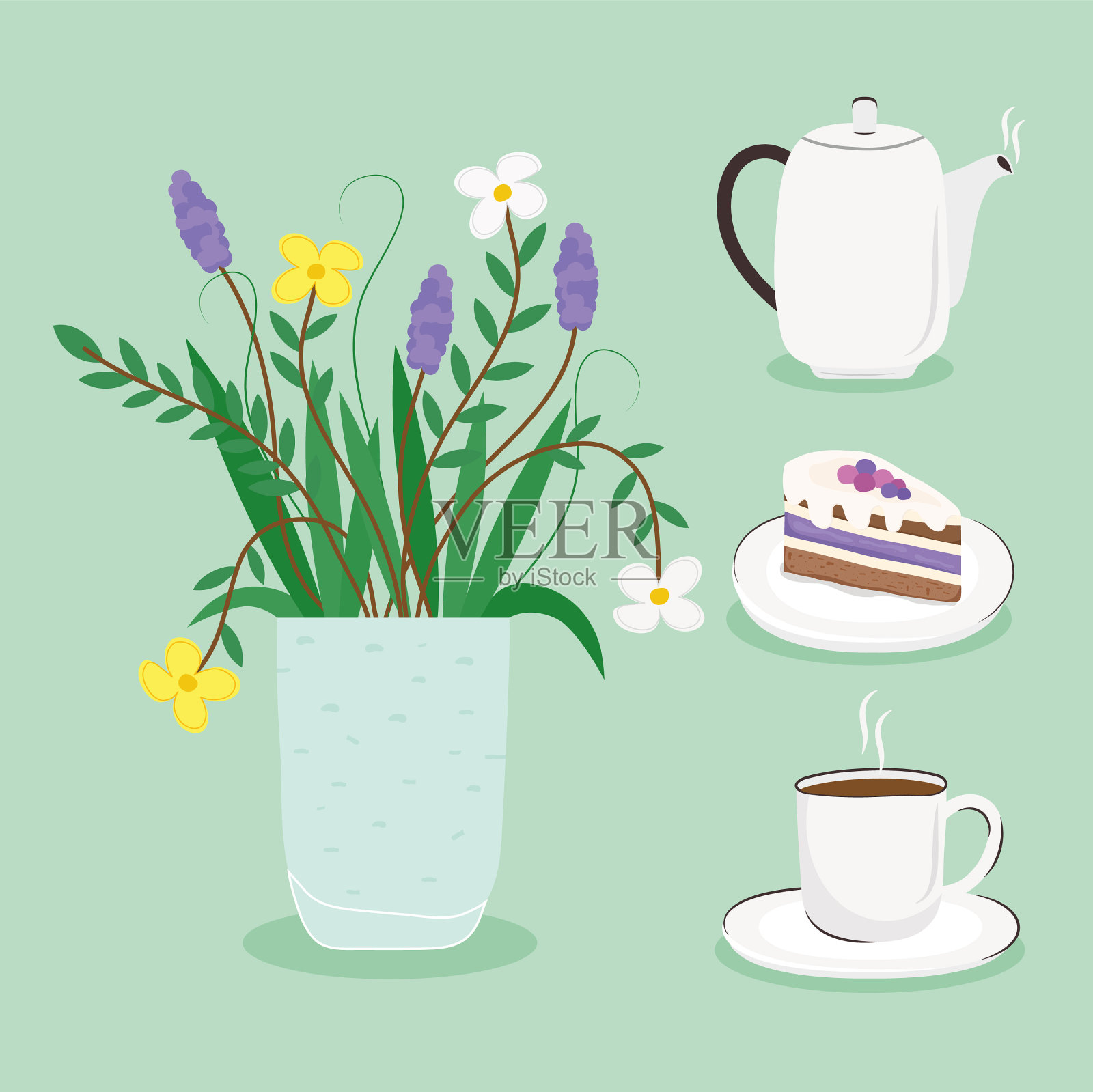 捆绑四款早餐美味套餐图标图标素材