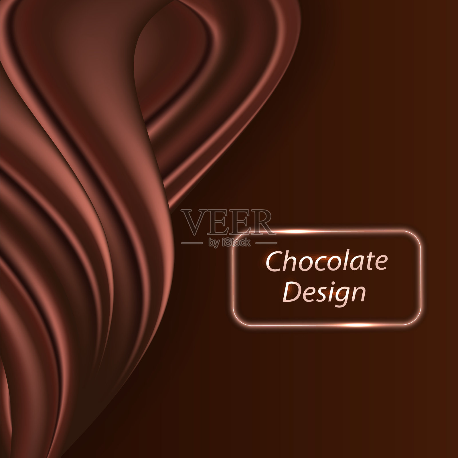 巧克力漩涡路背景深棕色插画图片素材