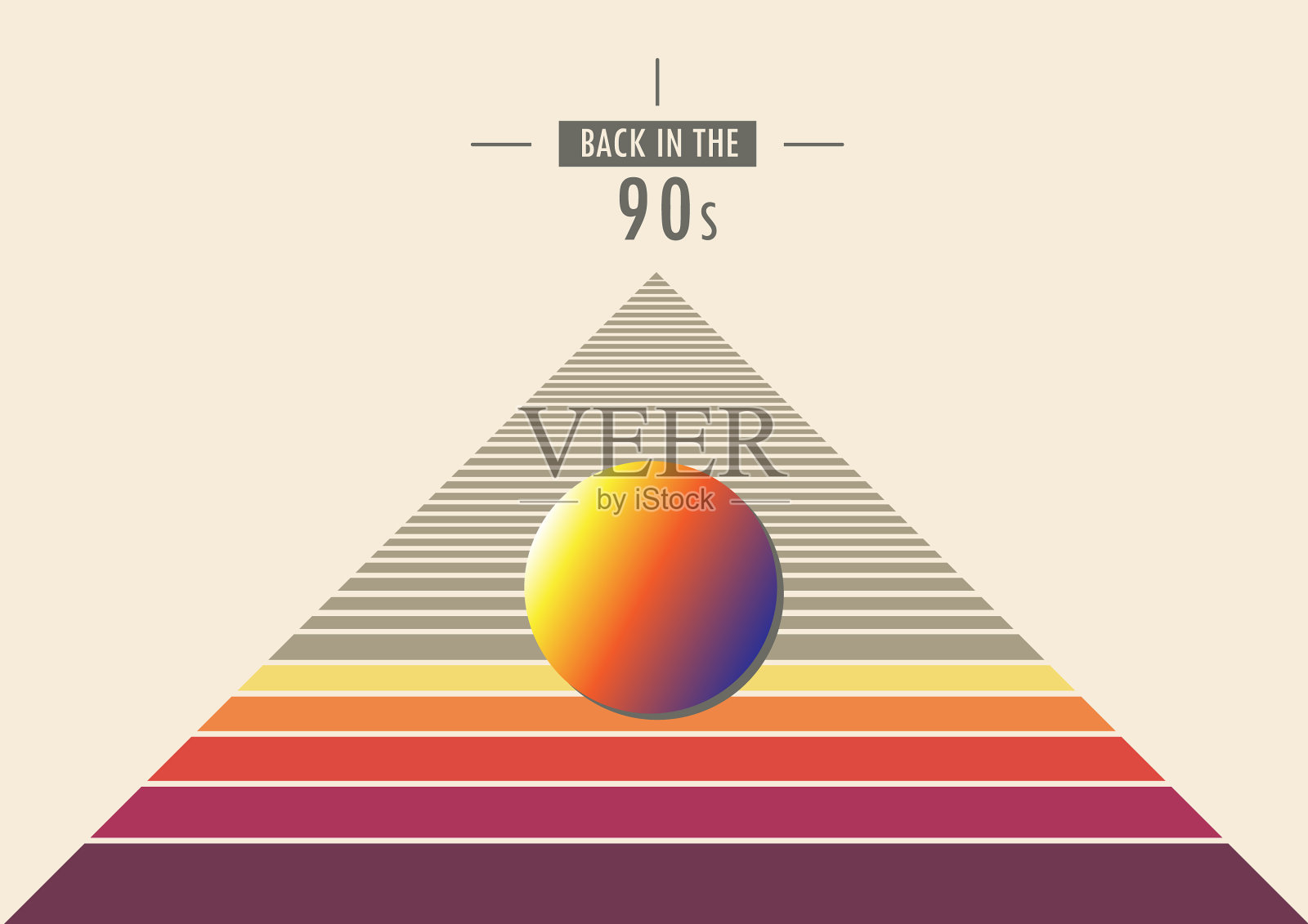 90年代的抽象复古背景插画图片素材