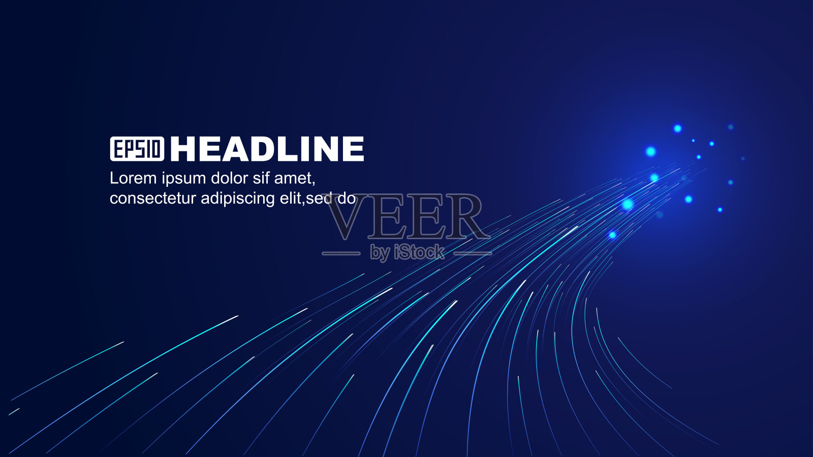 弯曲的光凝结成束速度传感矢量背景插画图片素材